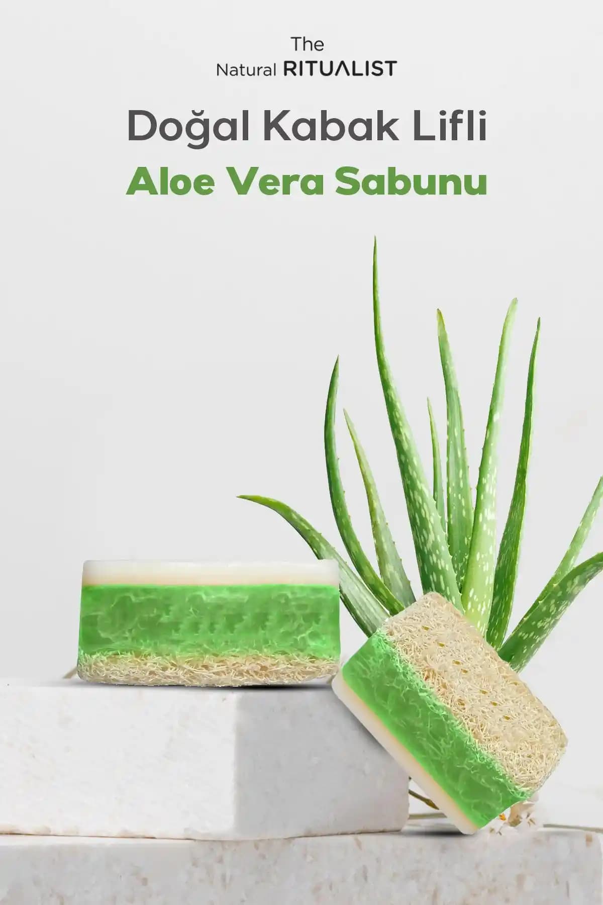 Doğal İçeriklerle Formüle Edilen The Natural Ritualist Aloe Vera ve Kabak Lifi Sabunu