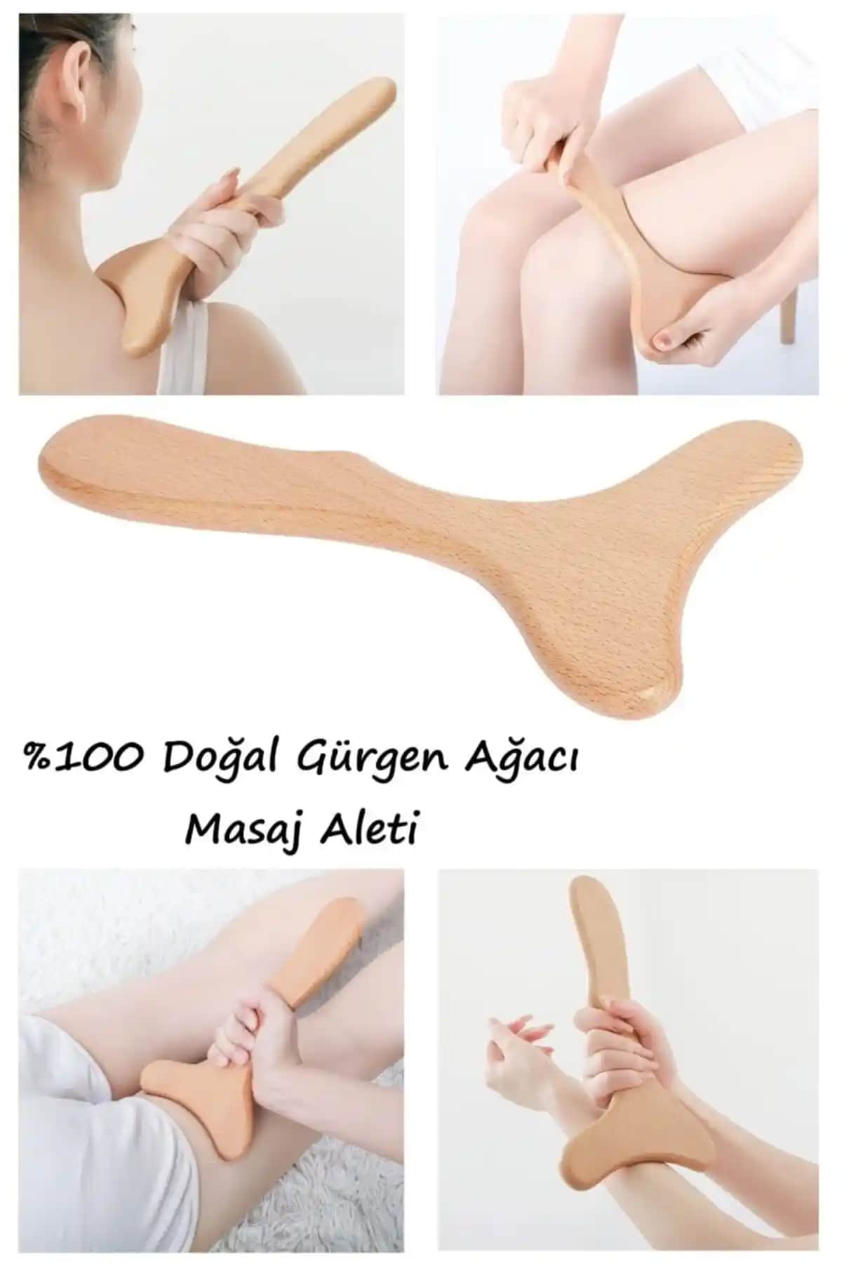 Doğal ve El Yapımı Selülit Giderici Ahşap Masaj Aleti ile Cilt Sağlığınızı Destekleyin
