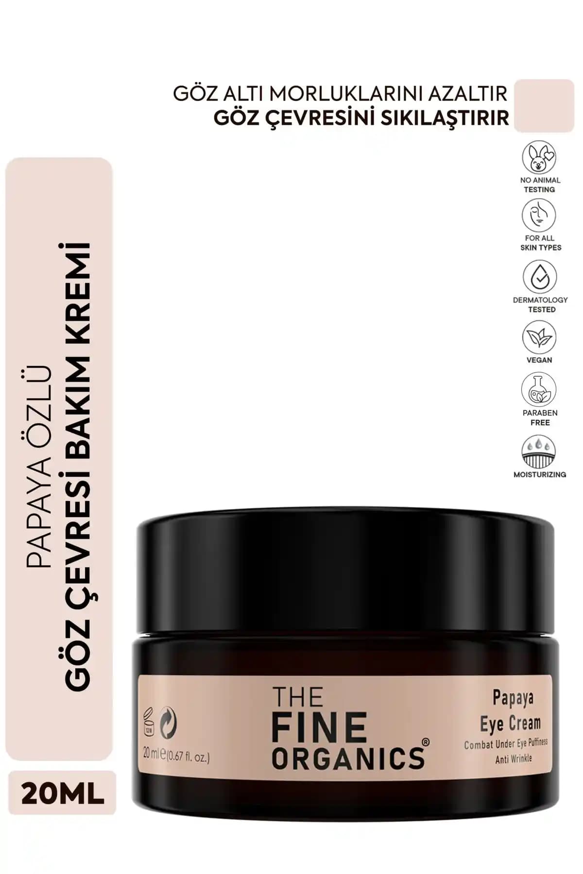 Doğal ve Etkili Papaya Özlü Göz Kremi Göz Çevresi Yaşlanma ve Şişliklere Karşı