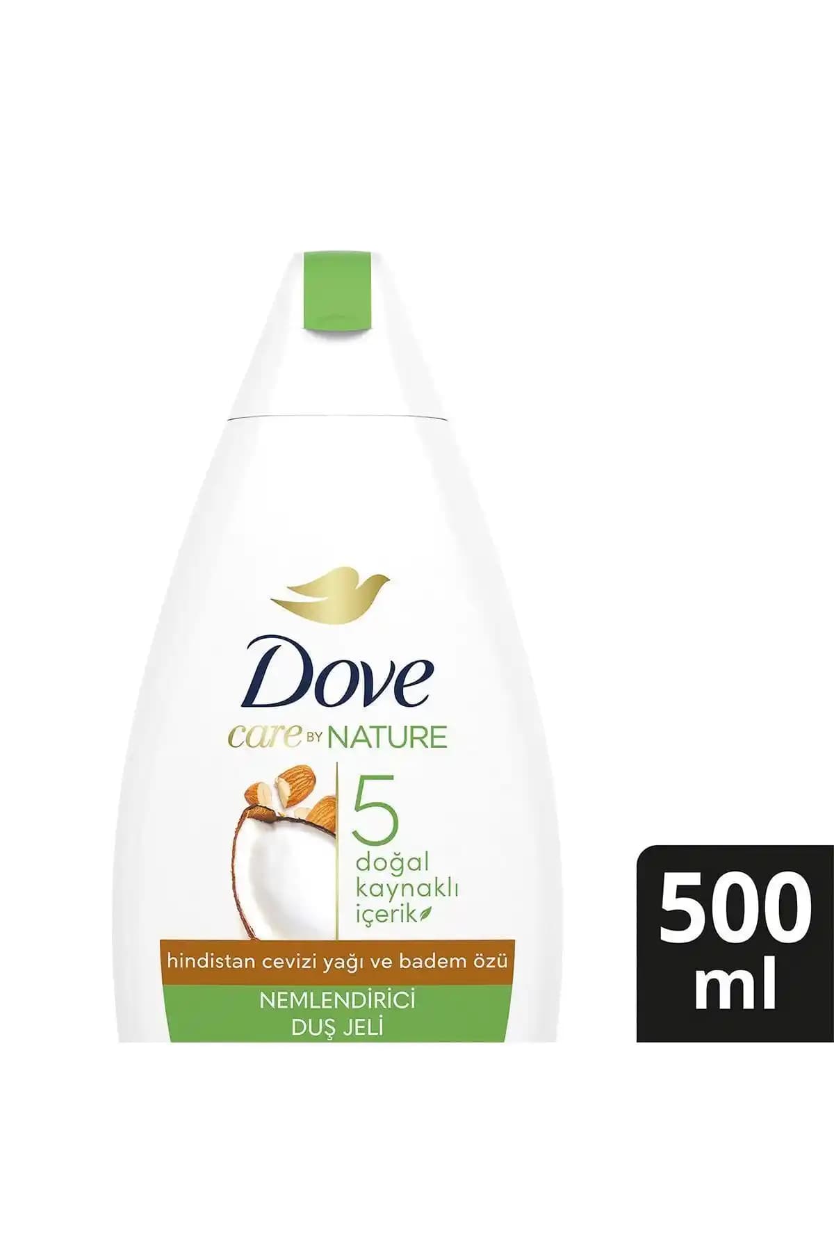 Dove Care by Nature Nemlendirici Duş Jeli Hindistan Cevizi Yağı ve Badem Özü ile Yenileyici Temizlik