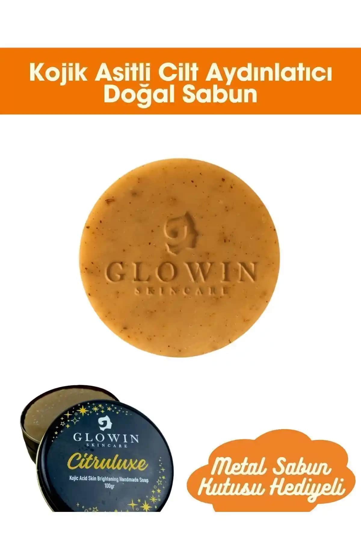 Dr.Grow Naturals Citruluxé Kojik Asitli Doğal Ayınlatıcı Sabun Cilt Tonunu Eşitleyen ve Lekeleri Azaltan Ürün