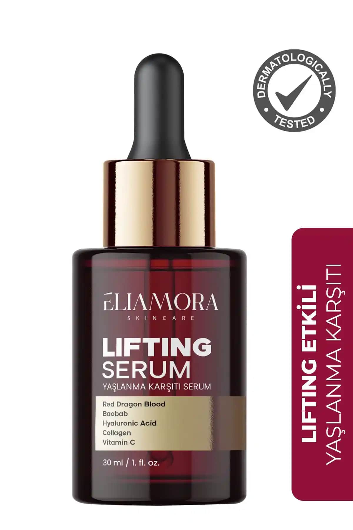 Eliamora Red Dragon Blood Serumu ile yaşlanma ve kırışıklık karşıtı etkili cilt bakımı
