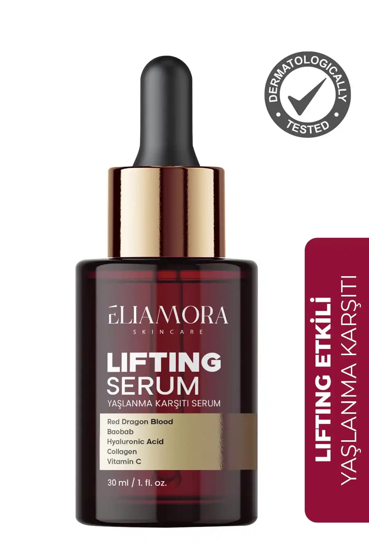 Eliamora Red Dragon Blood Serumu ile yaşlanma ve kırışıklık karşıtı etkili cilt bakımı