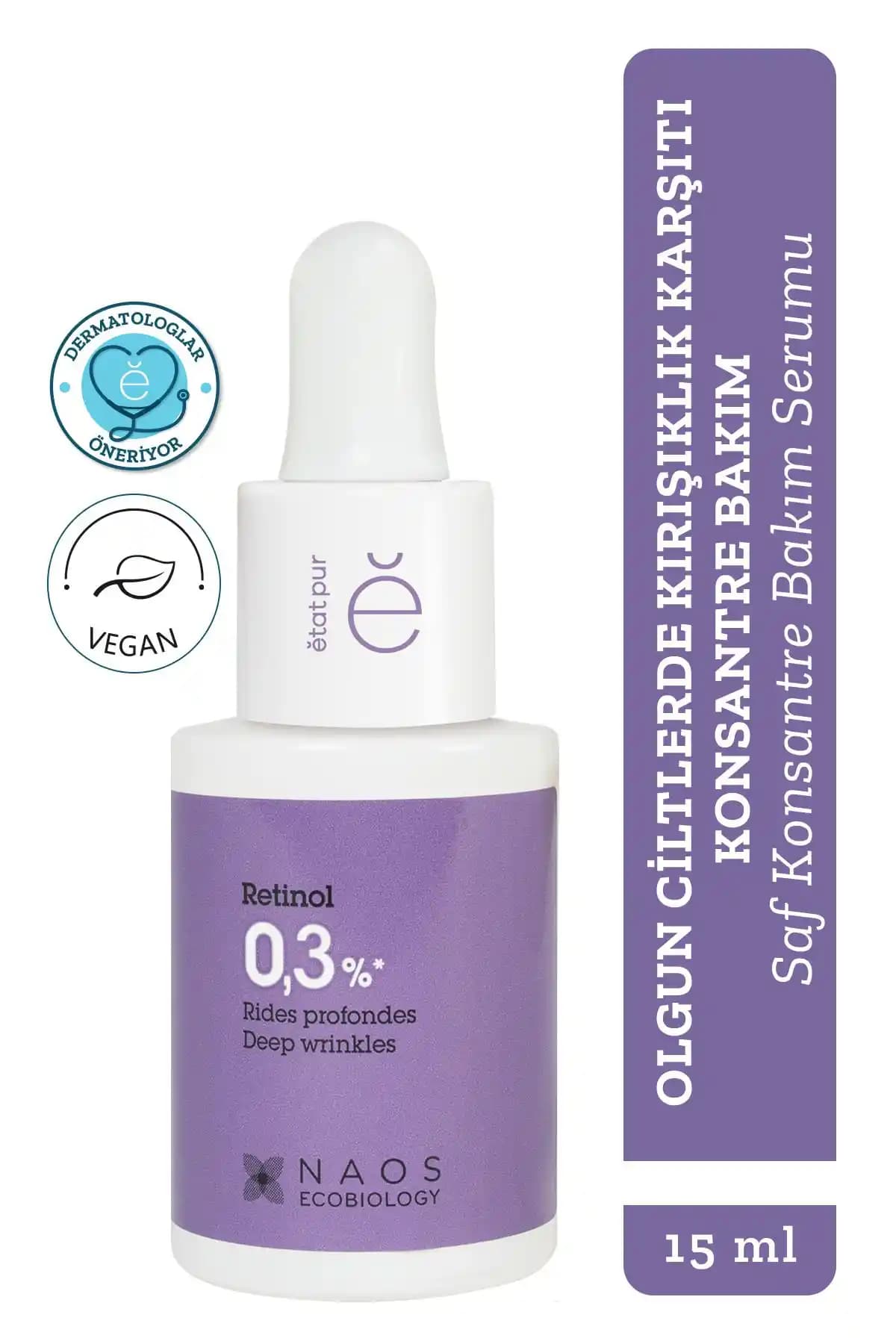 Etat Pur Pure Active Retinol %0,3 serumu: yaşlanma karşıtı ve cilt yenileme etkili bakım ürünü
