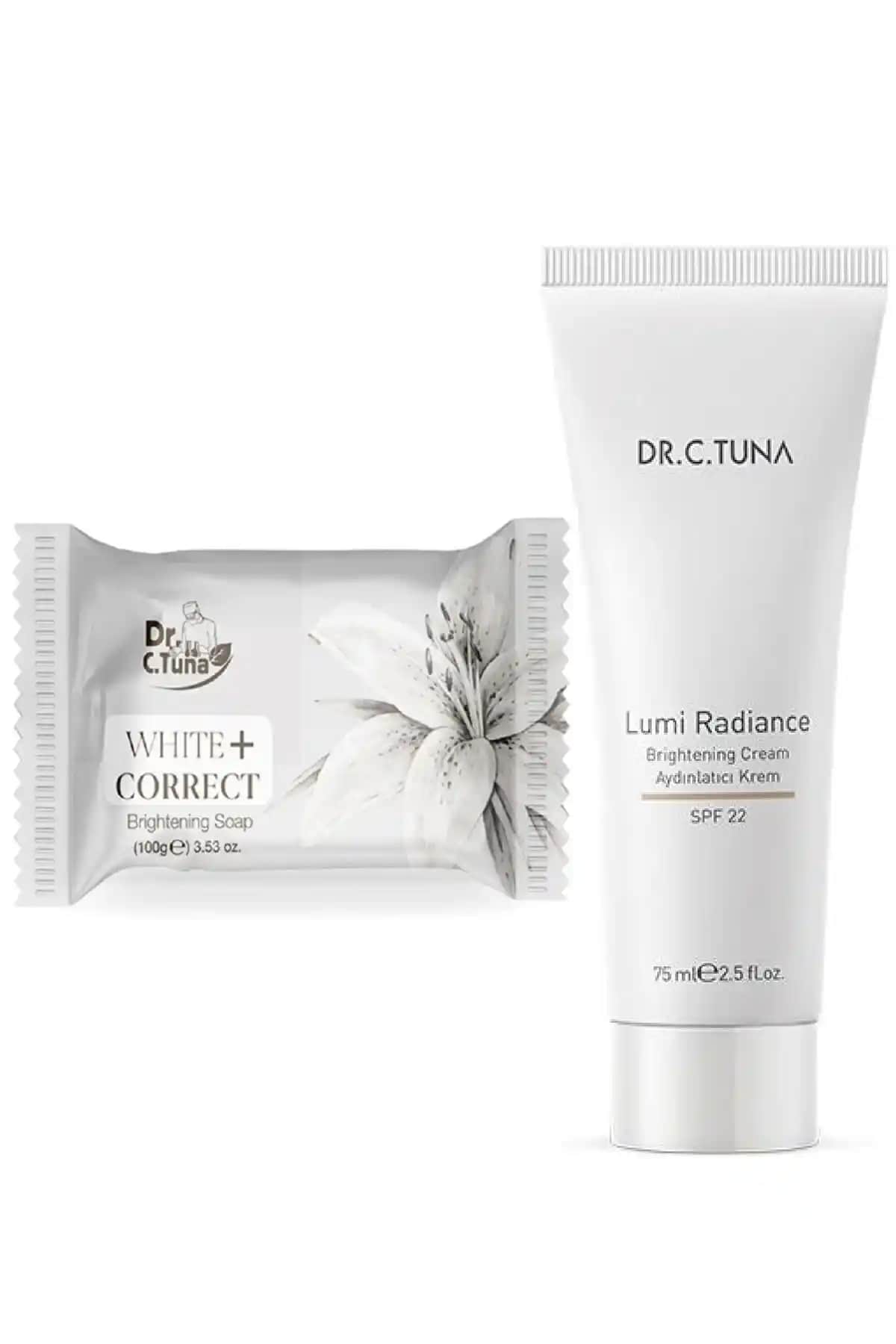 Farmasi Dr. C. Tuna Yüz Beyazlatıcı ve Aydınlatıcı Seti Cilt Tonunu Eşitleyen Doğal Çözüm