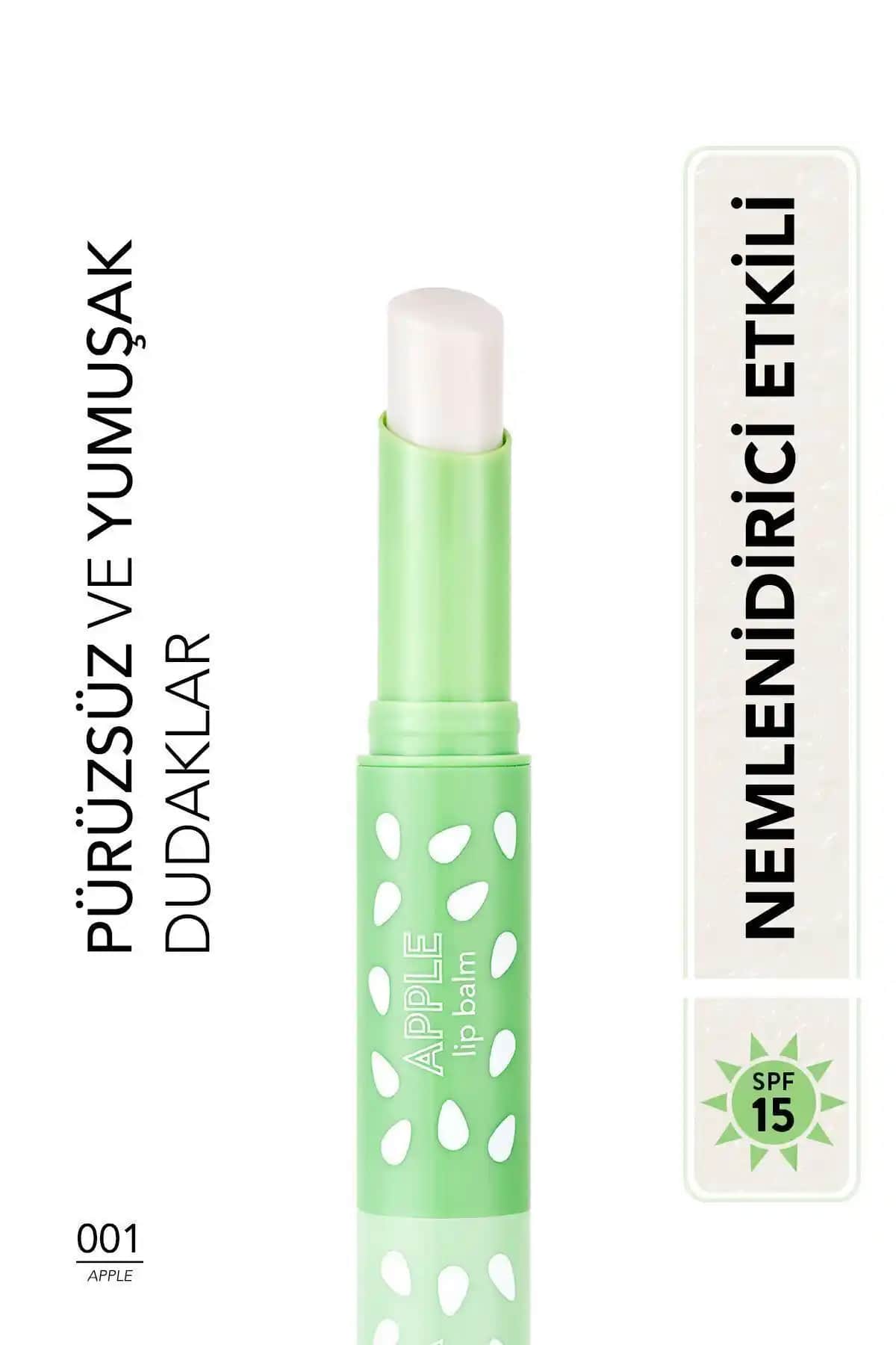 Flormar Shea ve Kakao Yağı İçeren Renkli Dudak Nemlendiricisi Elma - Günlük ve Doğal Dudak Bakımı