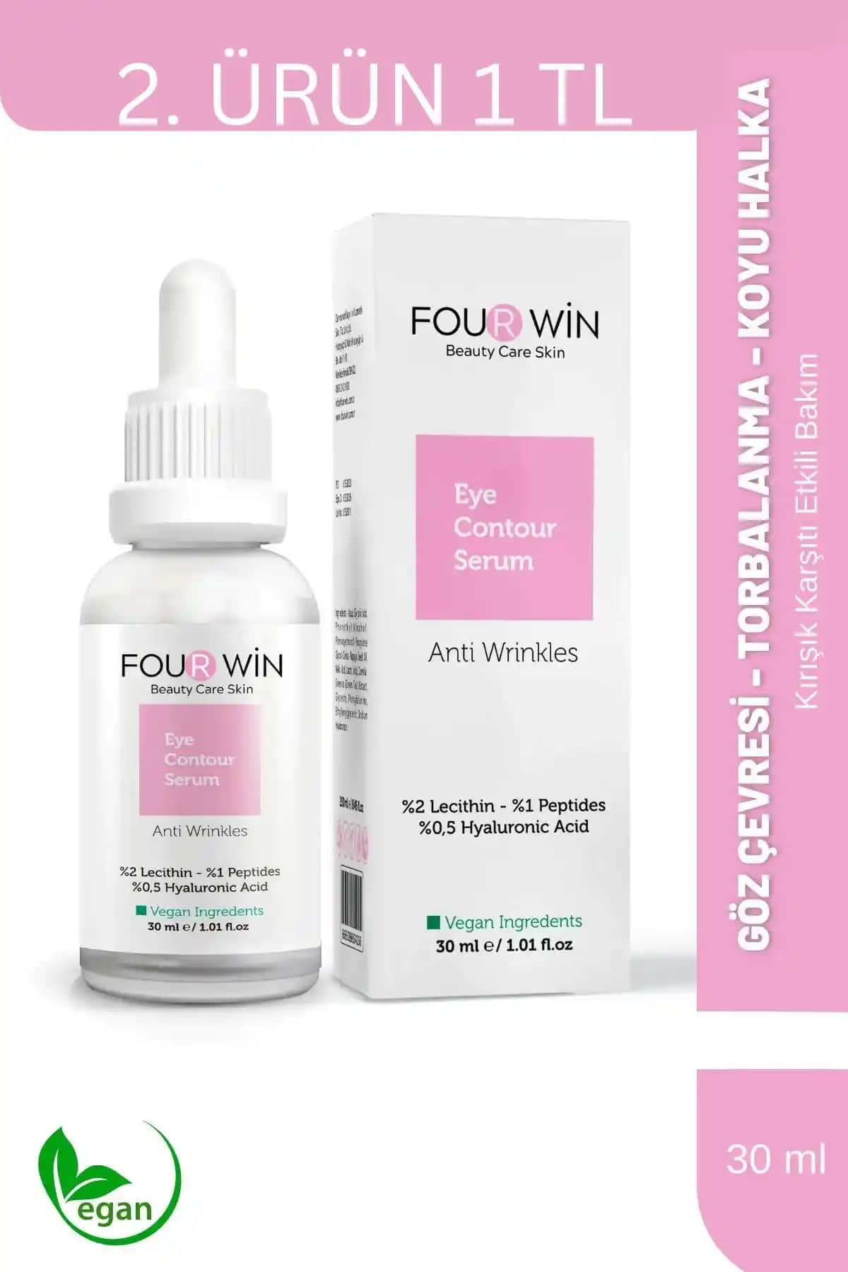 Four Win Göz Çevresi Aydınlatıcı ve Kırışık Karşıtı Serumu - Nemlendirici ve Yenileyici Bakım