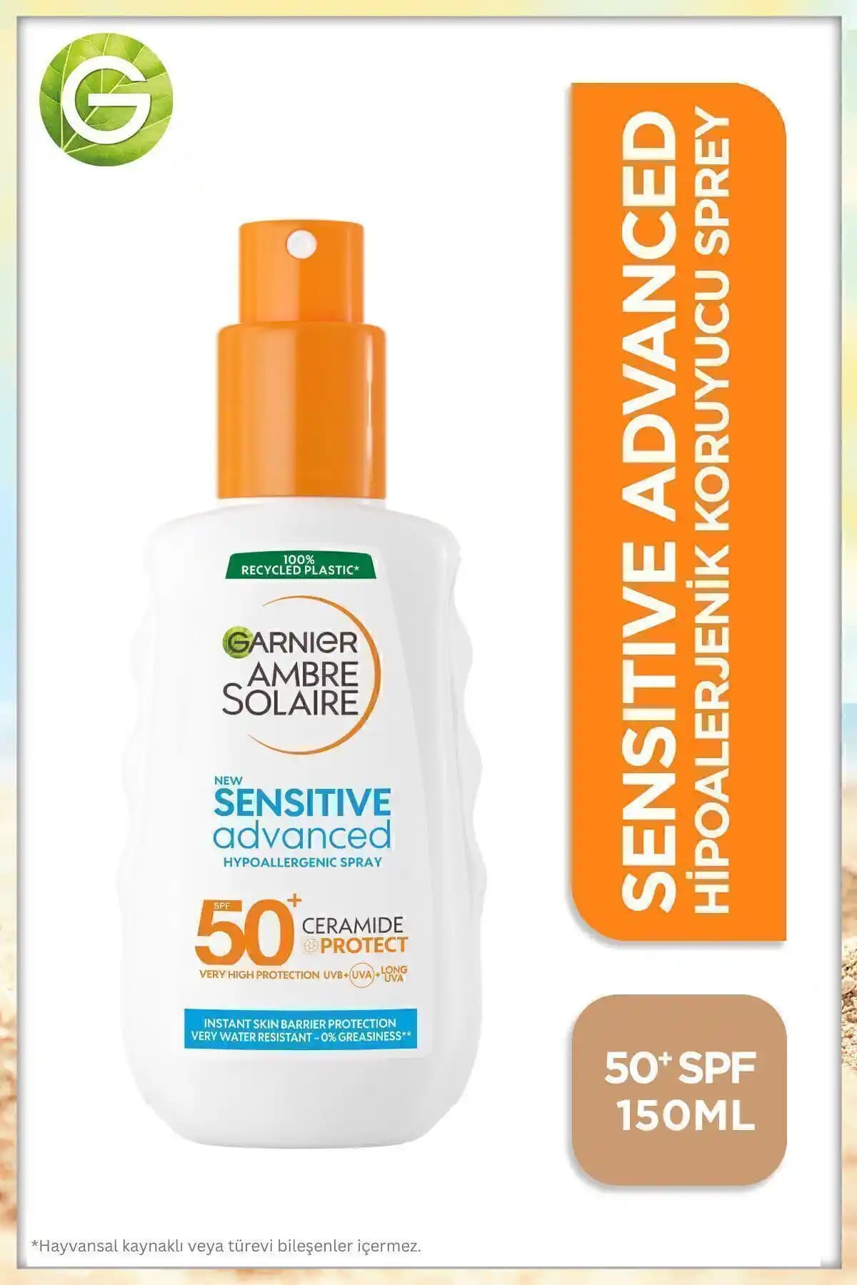 Garnier Ambre Solaire Sensitive Advanced Hipoalerjenik Güneş Koruyucu Sprey SPF50