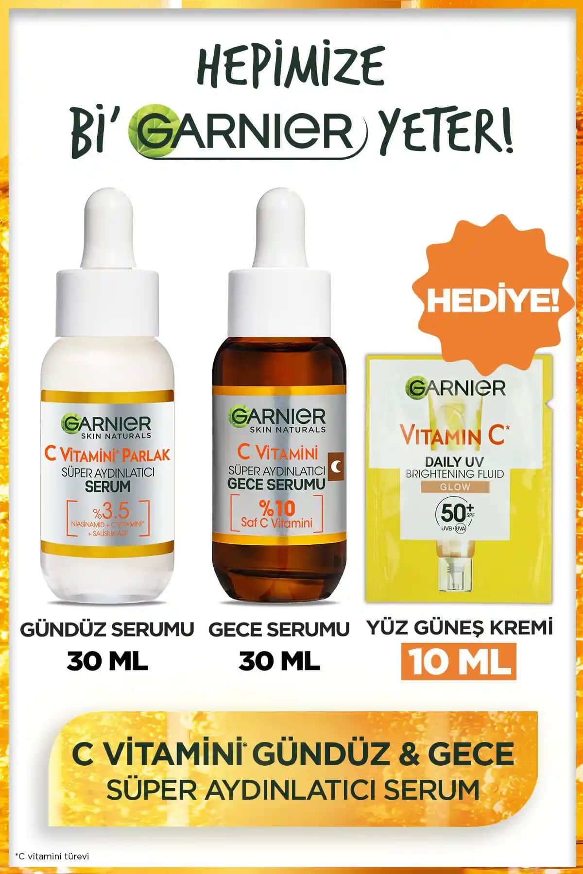 Garnier C Vitamini Parlak Serum Seti: Günlük Kullanım İçin Etkili Cilt Aydınlatıcı Çözüm