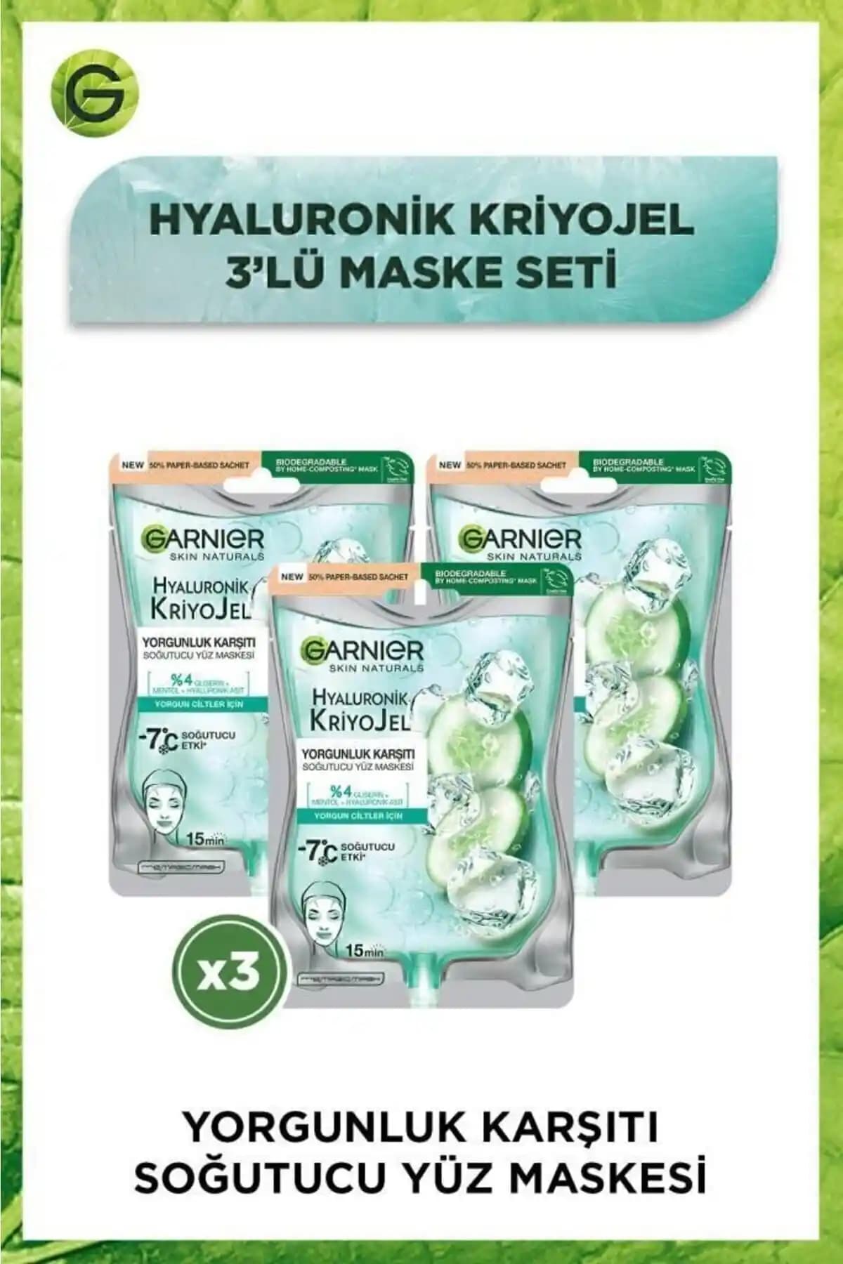 Garnier Hyaluronik Kriyojel Yorgunluk Karşıtı Soğutucu Yüz Maskesi İncelemesi ve Faydaları