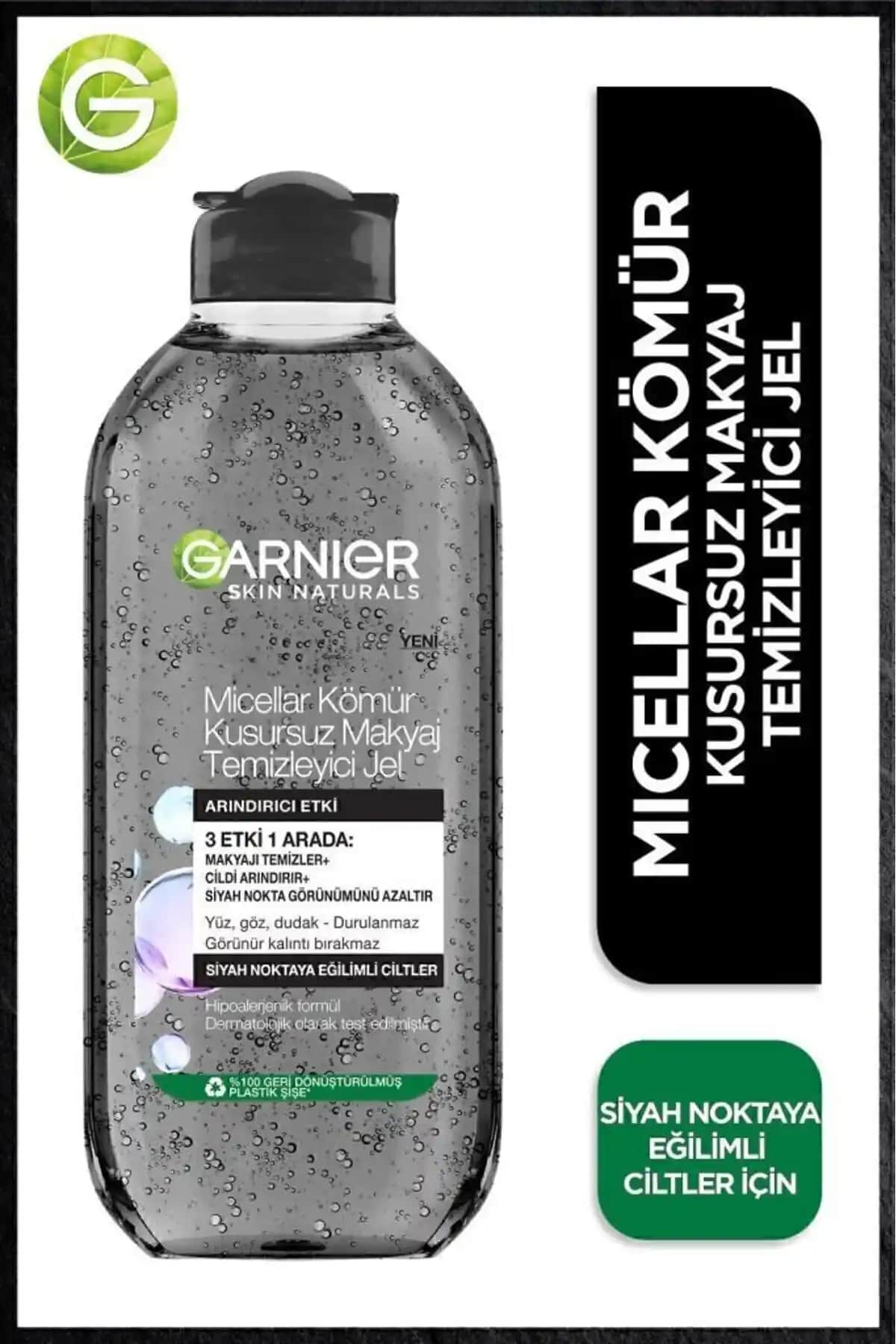 Garnier Micellar Kömür Kusursuz Makyaj Temizleyici Jel: Derinlemesine Temizlik ve Cilt Bakımı
