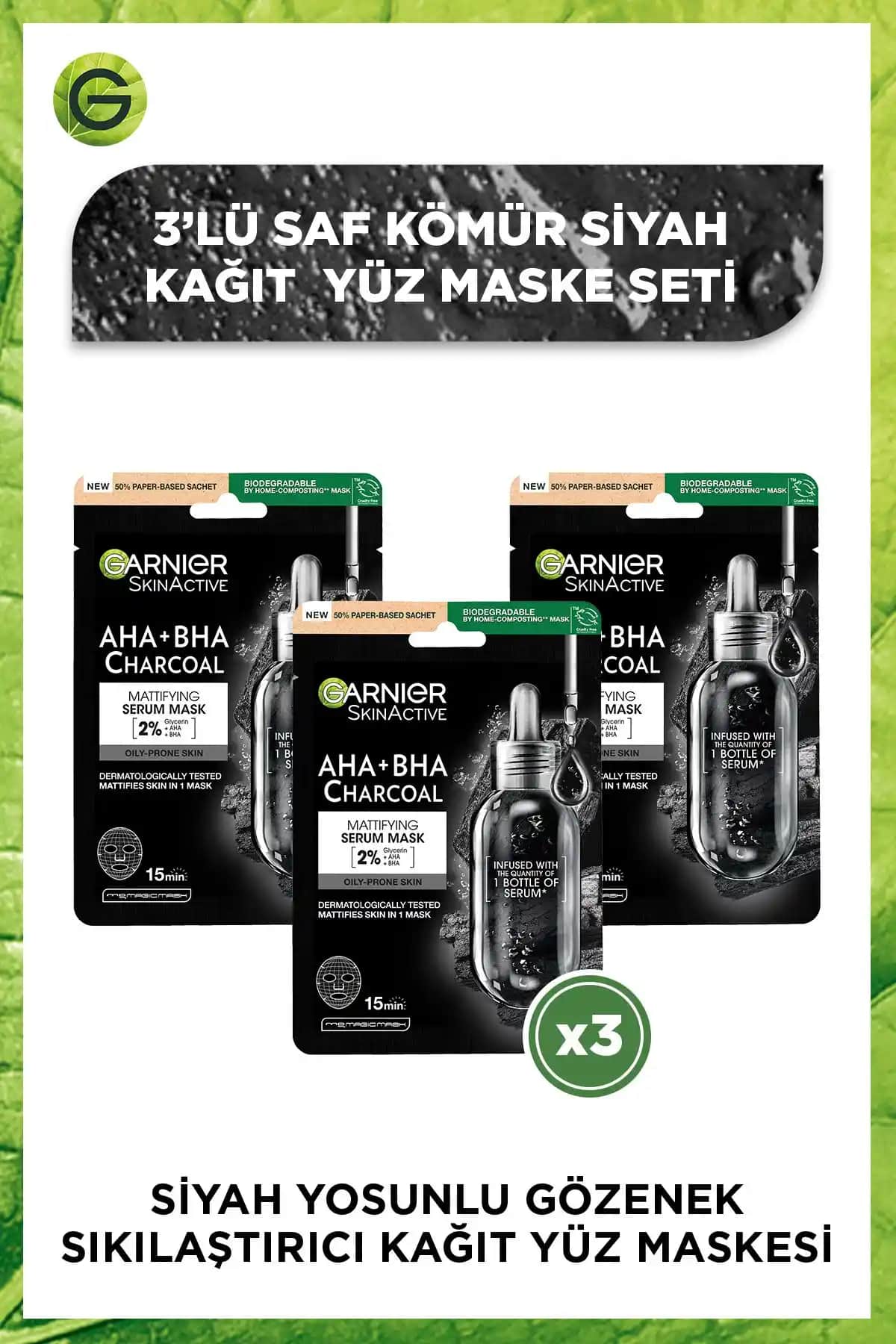 Garnier Siyah Yosunlu Gözenek Sıkılaştırıcı Kağıt Yüz Maskesi İncelemesi ve Kullanım Rehberi