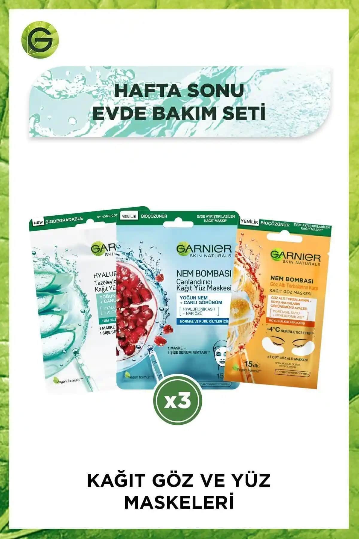 Garnier STD Hafta Sonu Evde Bakım Kağıt Yüz Maskesi Seti Klasik İncelemesi ve Kullanıcı Yorumları