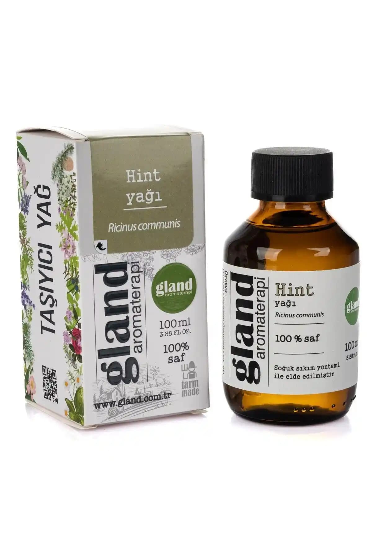 Gland Hint Yağı 100 ml Saf ve Soğuk Sıkım Doğal Saç ve Cilt Bakım Yağı