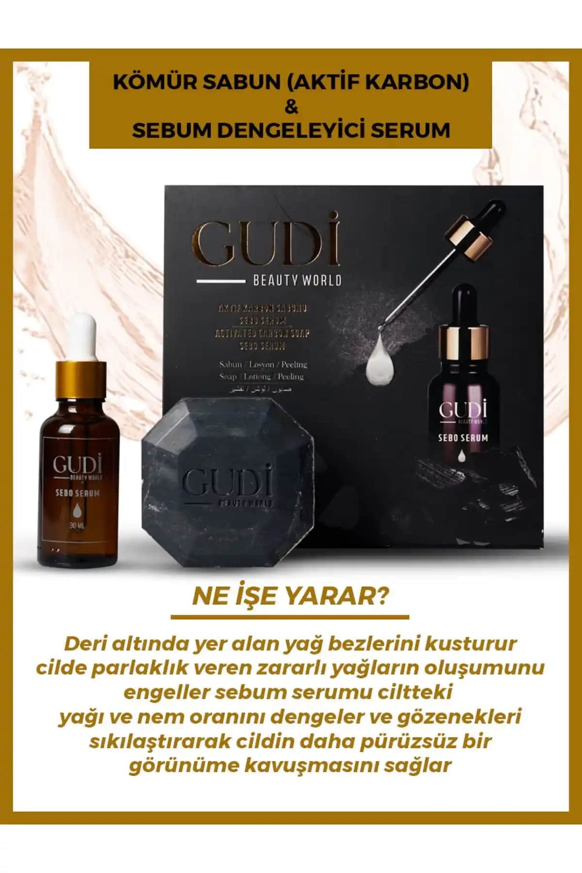 Gudi Aktif Kömür Sabunu ve Gözenek Sıkılaştırıcı Sebo Serum ile Cilt Bakımında Yenilik