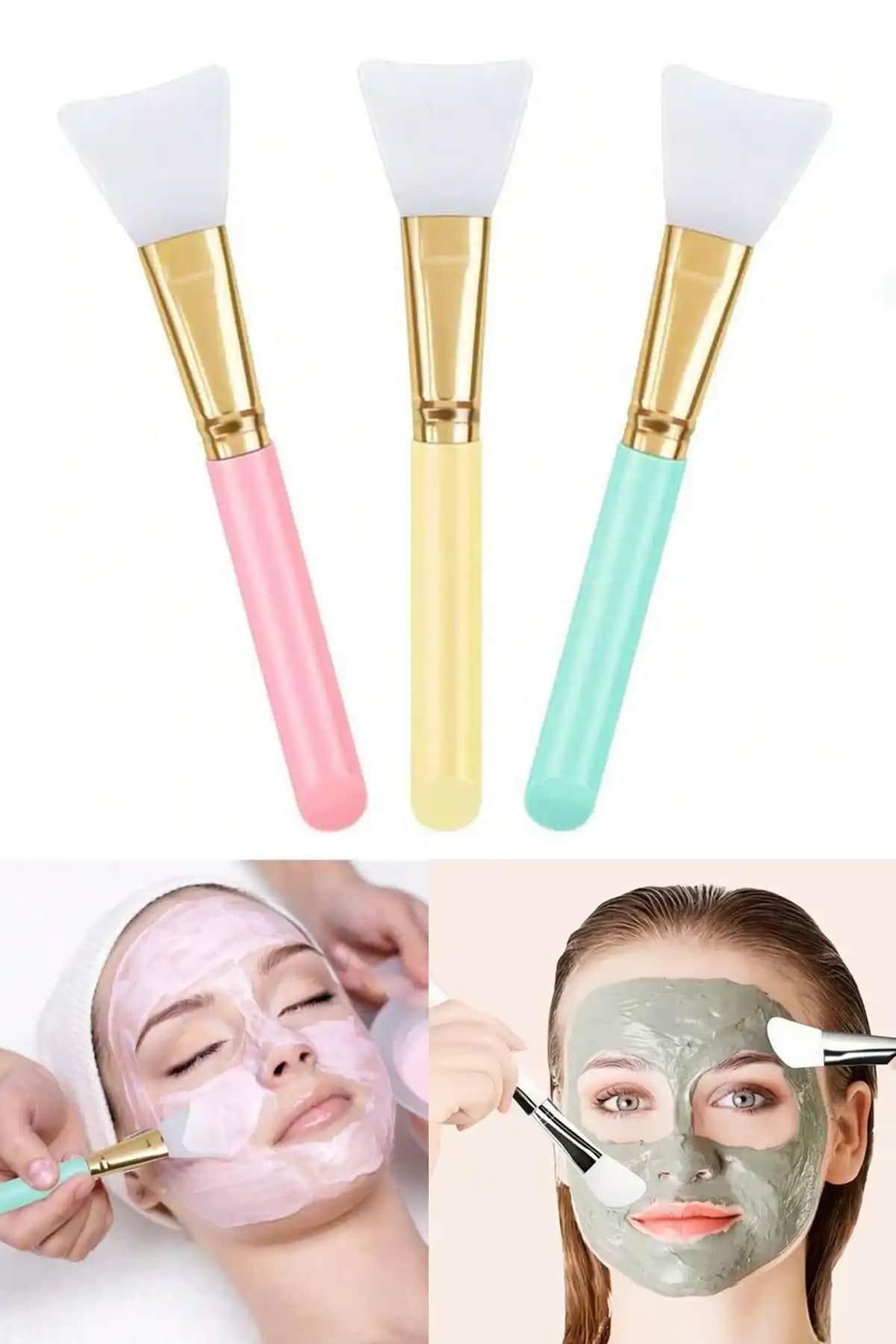 H&E Luxury Renkli Silikon Maske Sürme Spatula Seti: Estetik ve Pratik Kullanım İçin Idealdir