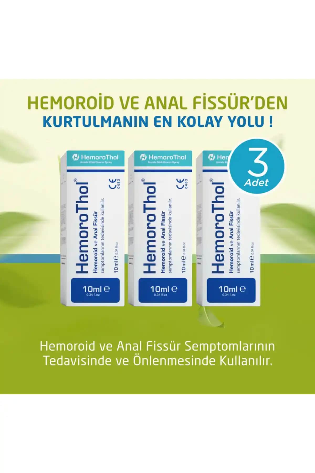 HemoroThol Hemoroid ve Anal Çatlaklar İçin Doğal Bitkisel Sprey Çözümü
