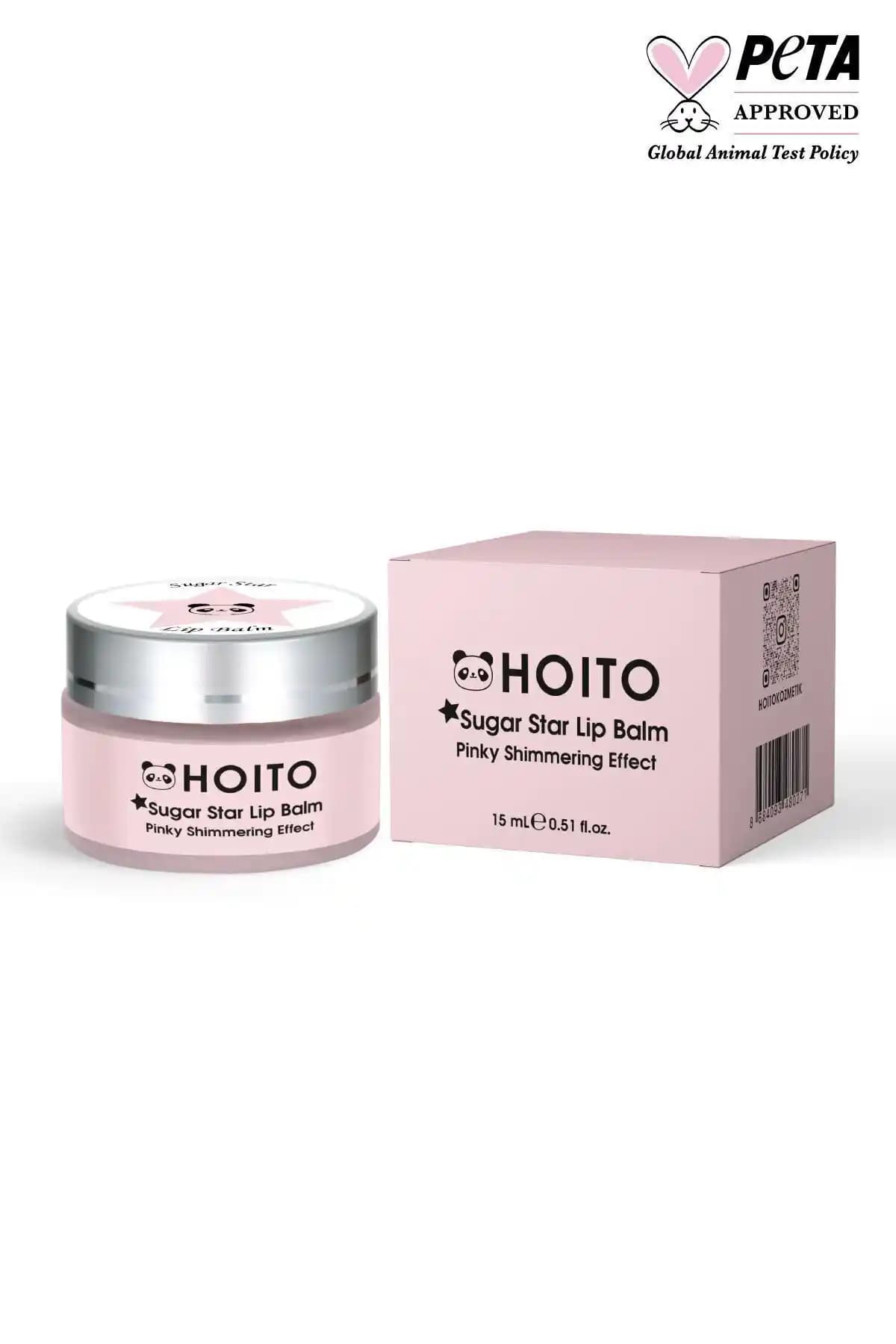 Hoito Sugar Star Lip Balm 15ml doğal içeriklerle yoğun nem ve onarım sağlar