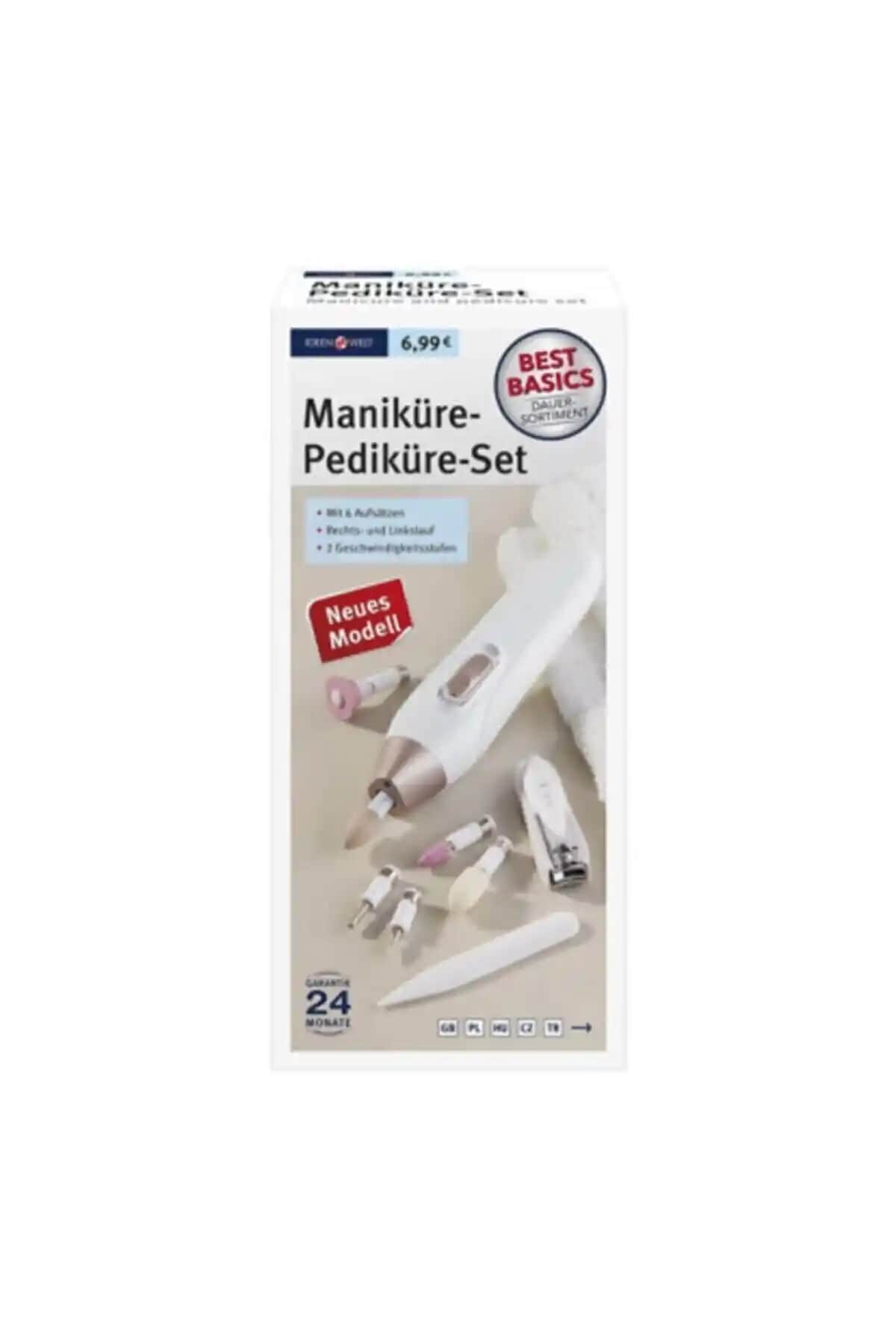 İdeen Welt Rose Renkli Pilli Manikür Pedikür Seti Evde Profesyonel Bakım İçin