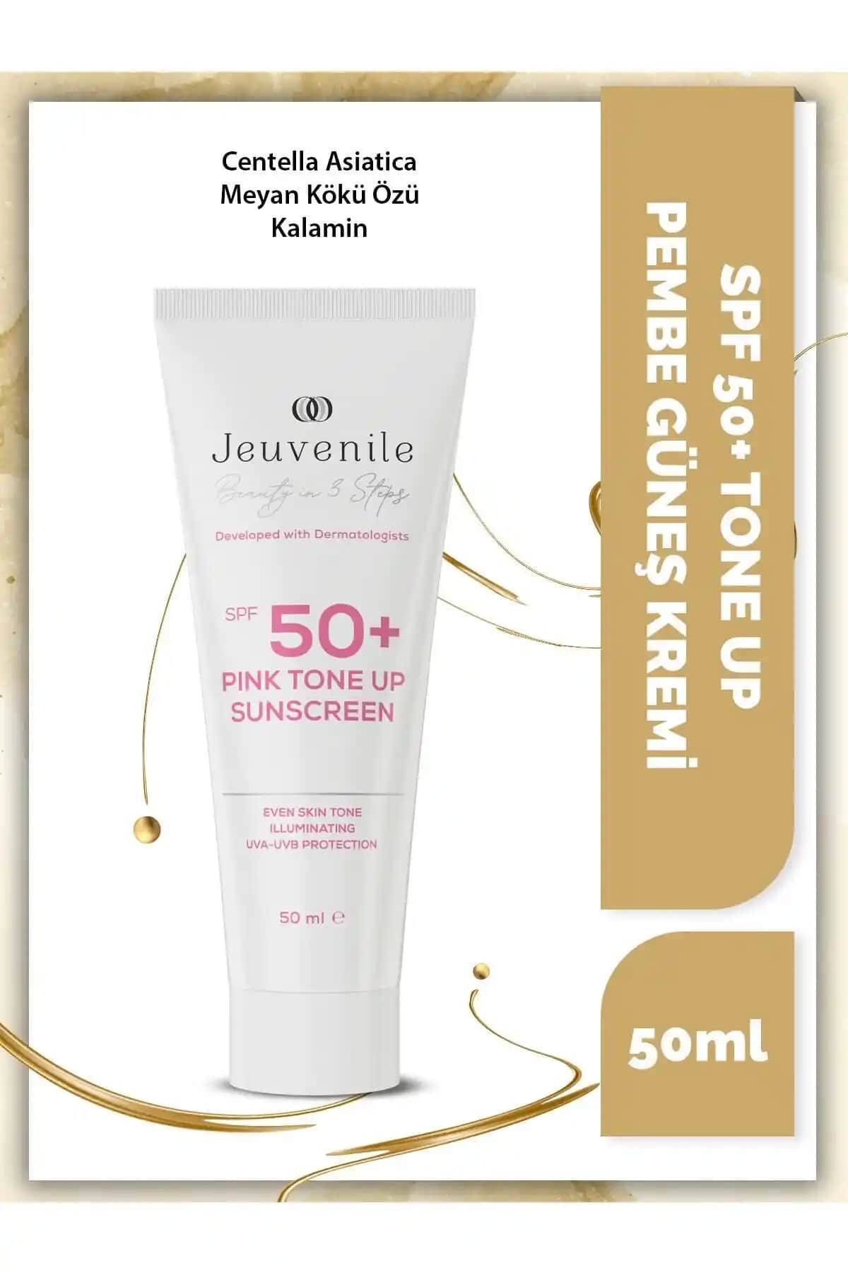 Jeuvenile SPF 50+ Pembe Güneş Kremi: Yüksek Koruma ve Cilt Tonu Eşitleyen Formül