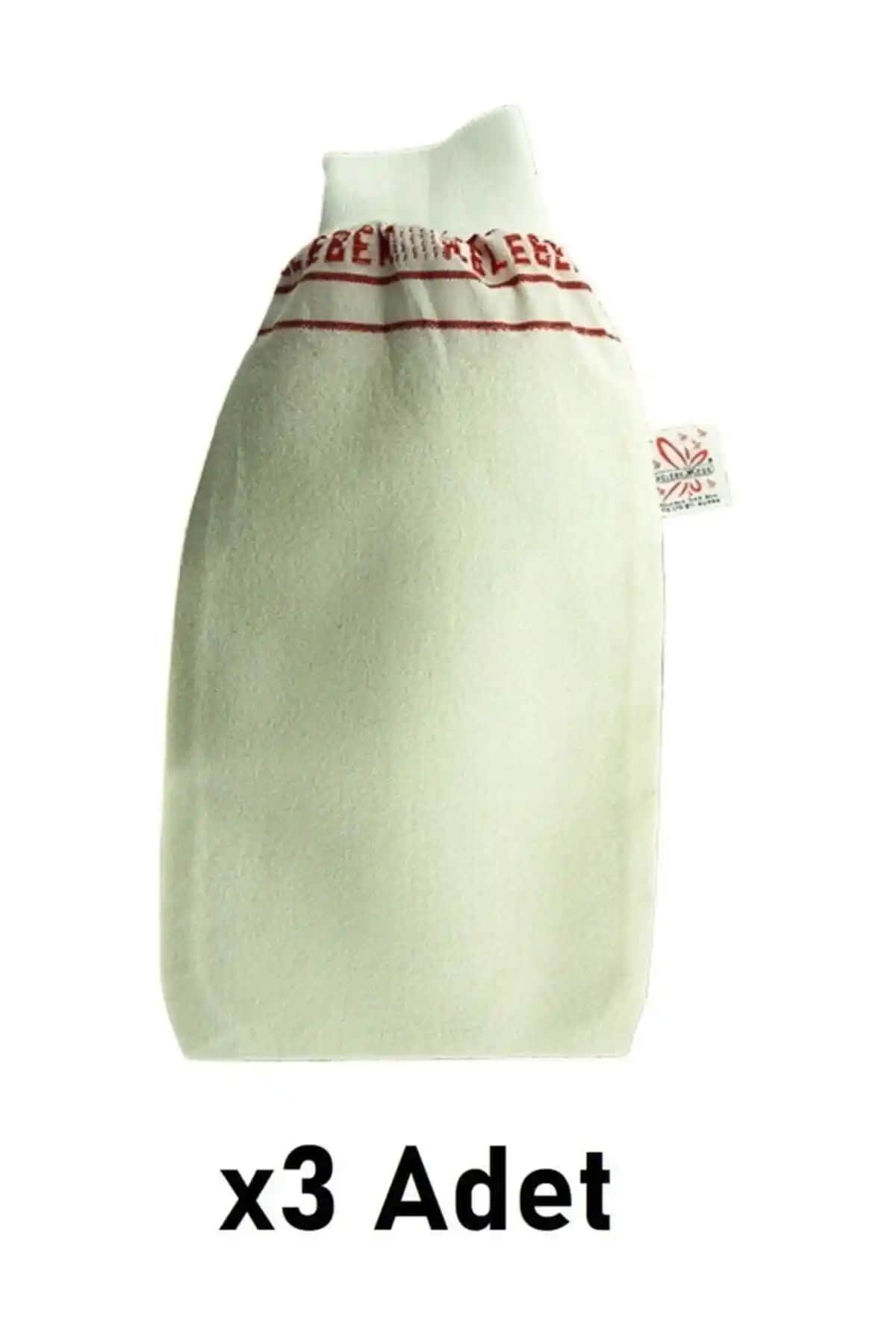 Kelebek Beyaz Banyo Hamam Kesesi 3'lü Paket ile Derinlemesine Cilt Temizliği