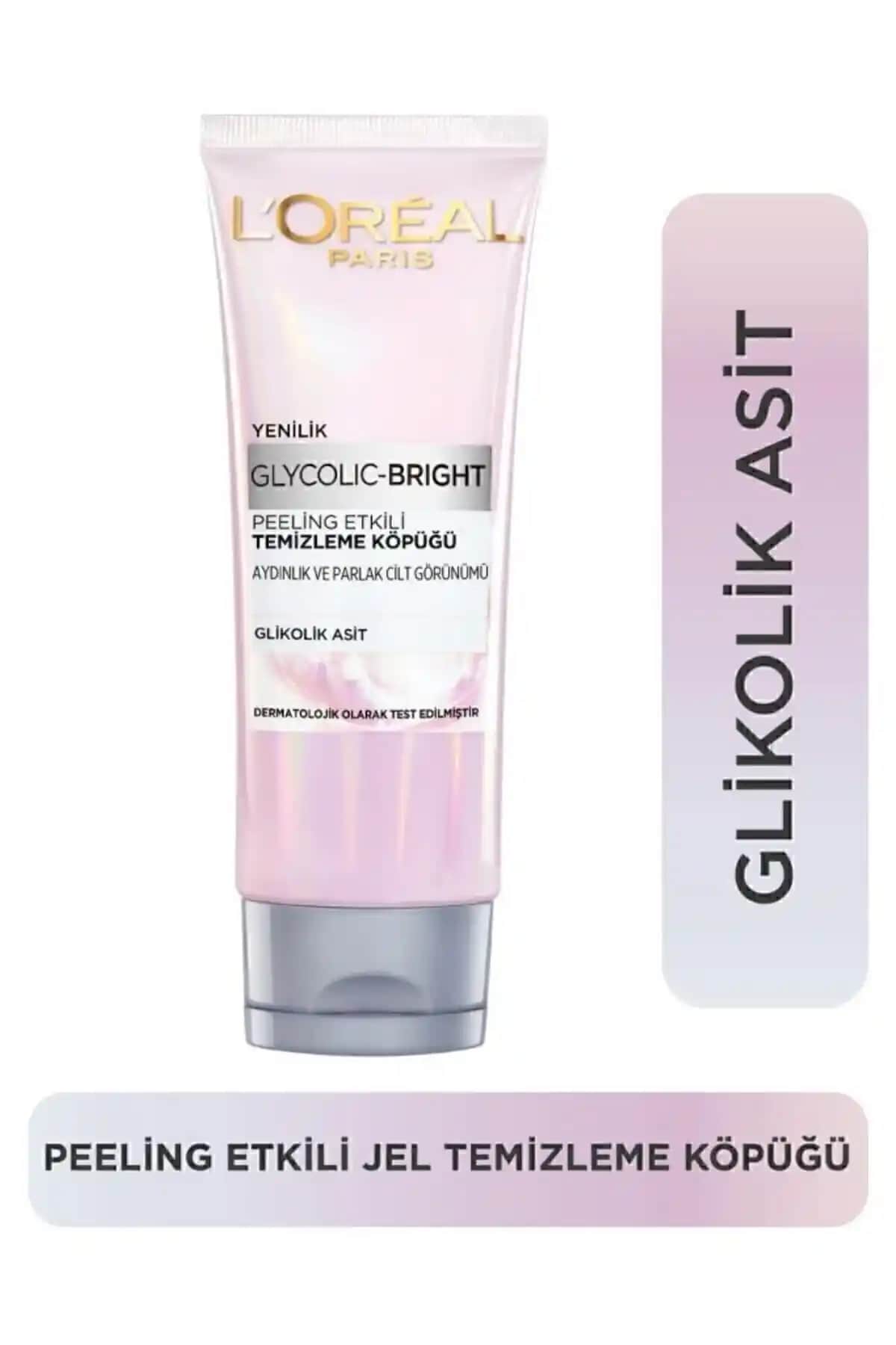 L'Oreal Paris Glycolic Bright Peeling Jel Temizleme Köpüğü Cilt Parlaklığı ve Temizliği İçin