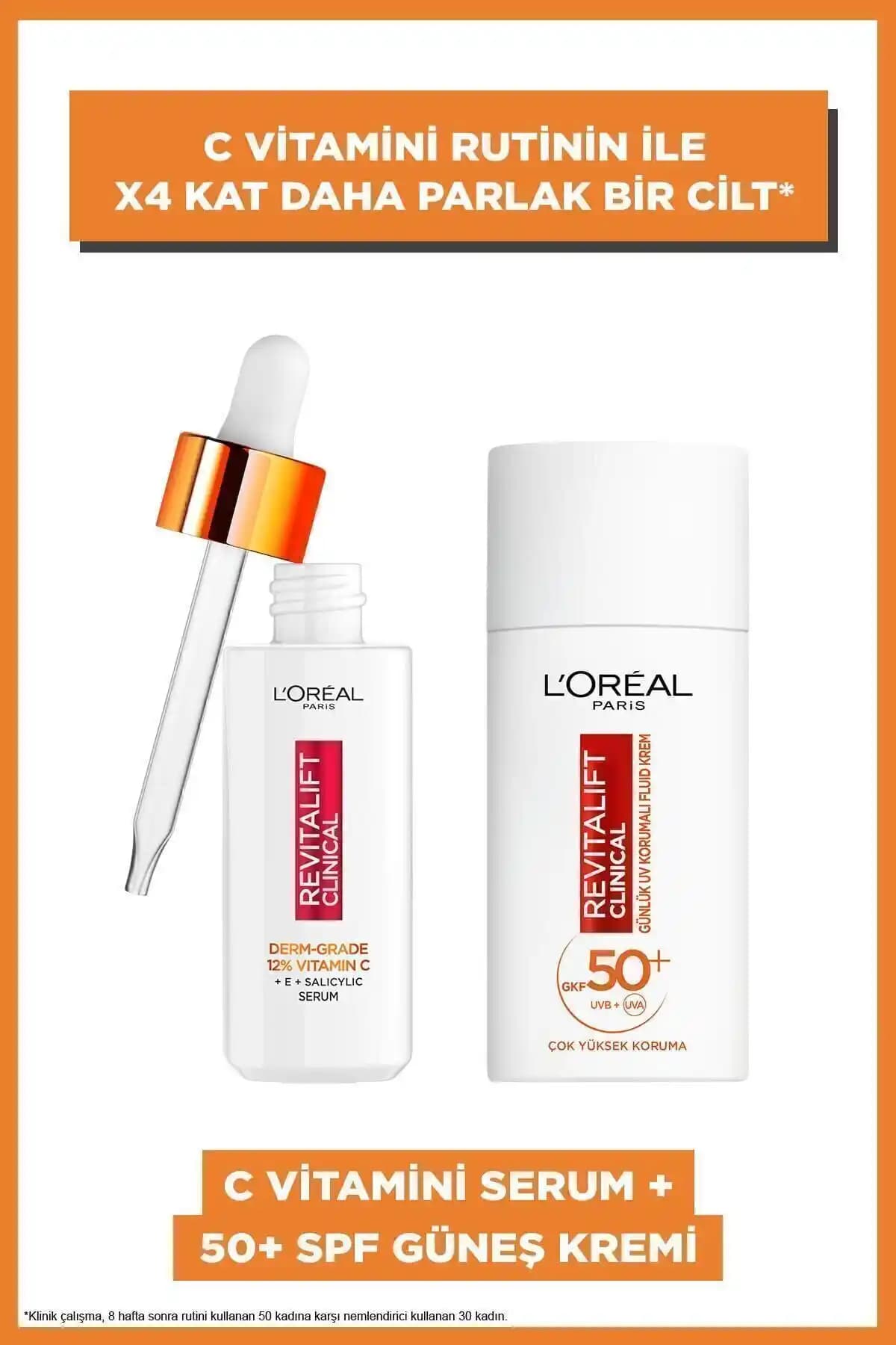L'Oreal Paris Revitalift %12 Saf C Vitamini ile Parlak ve Genç Görünüm Sağlayan Cilt Serumu