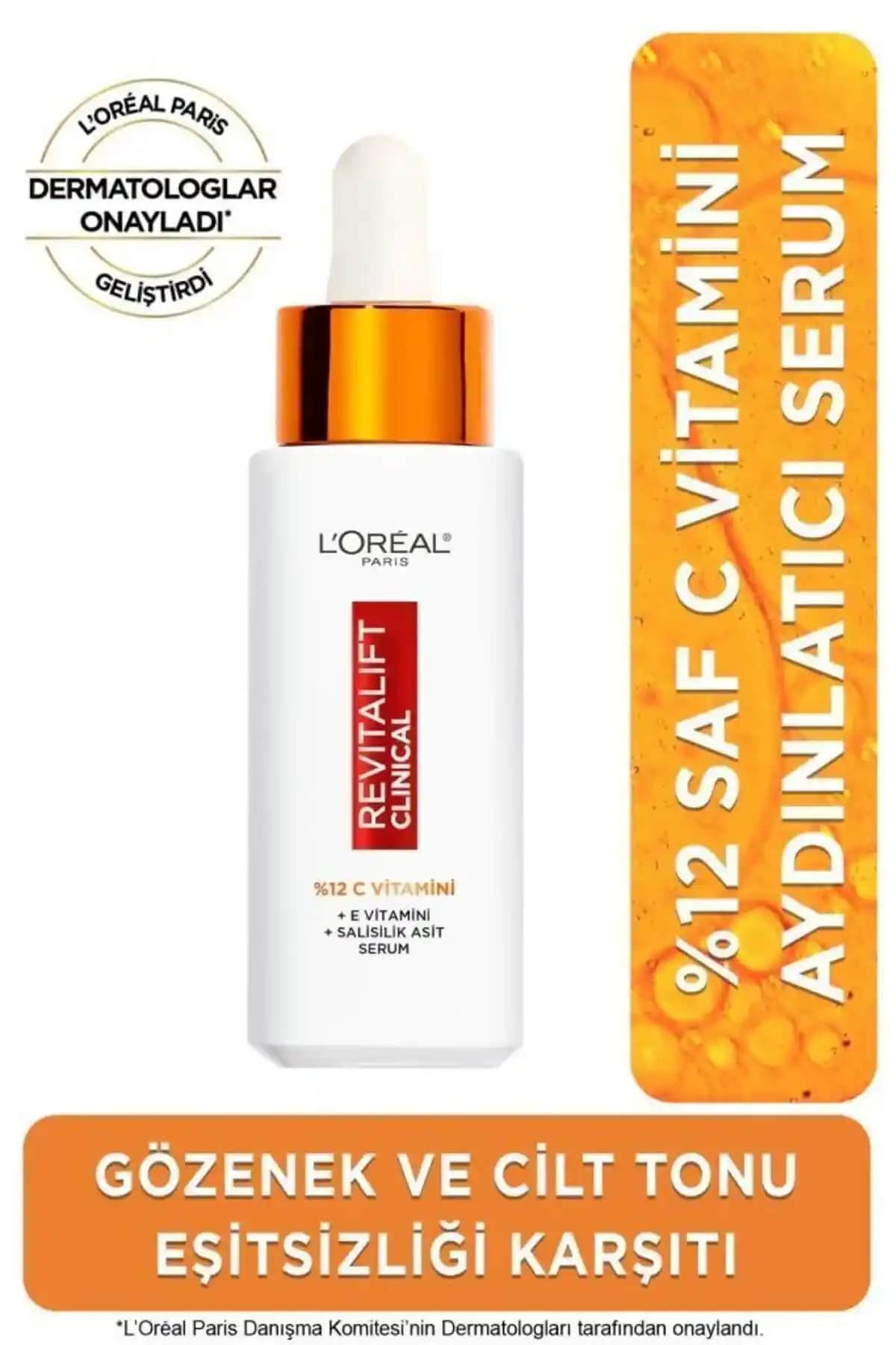 L'Oreal Paris Revitalift %12 Saf C Vitamini Serumu: Cilt Parlaklığı ve Gençlik İçin Etkili Çözüm
