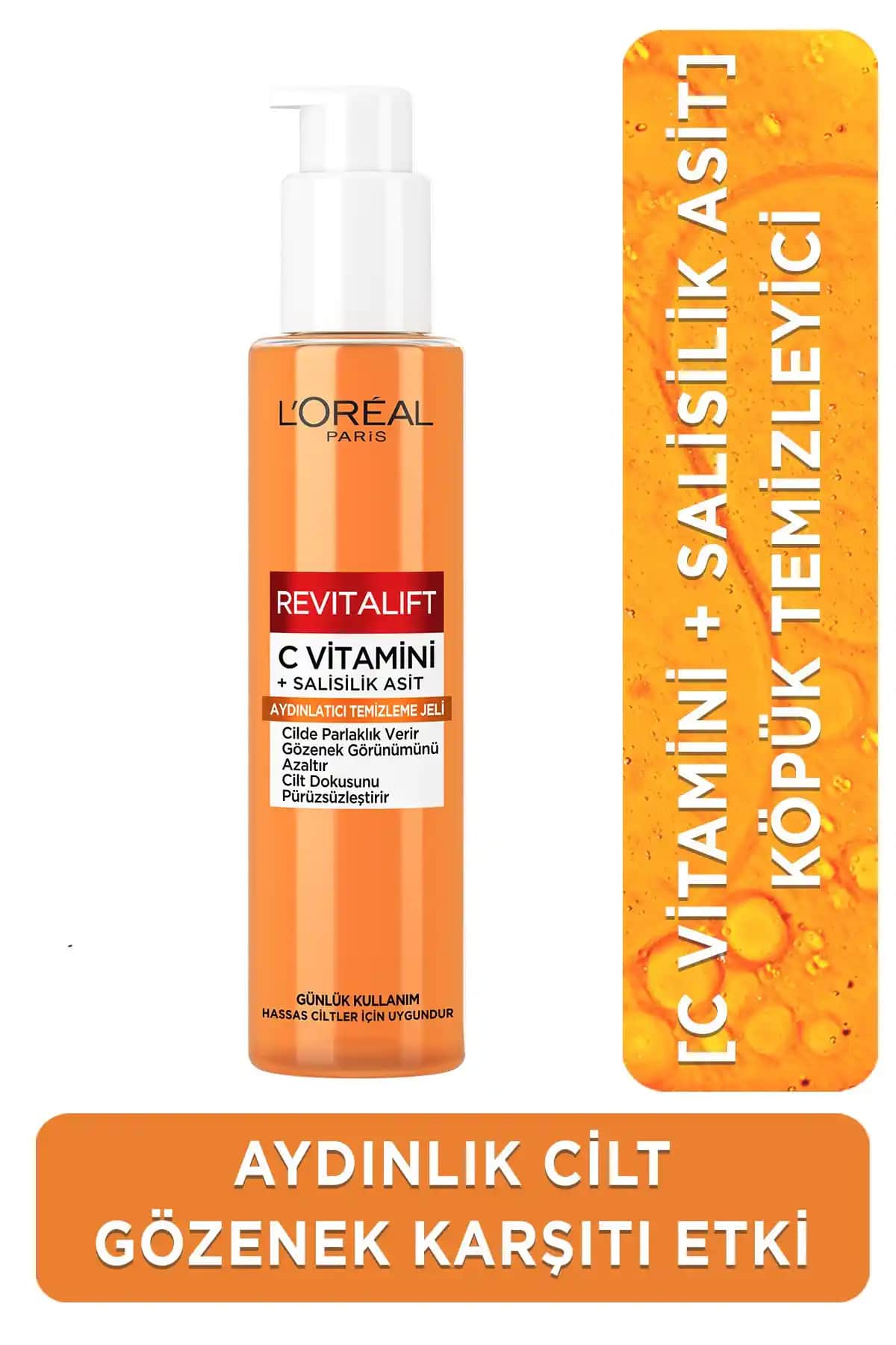 L'Oreal Paris Revitalift Clinical C Vitamini Salisilik Asit Gözenek Karşıtı Temizleme Jeli