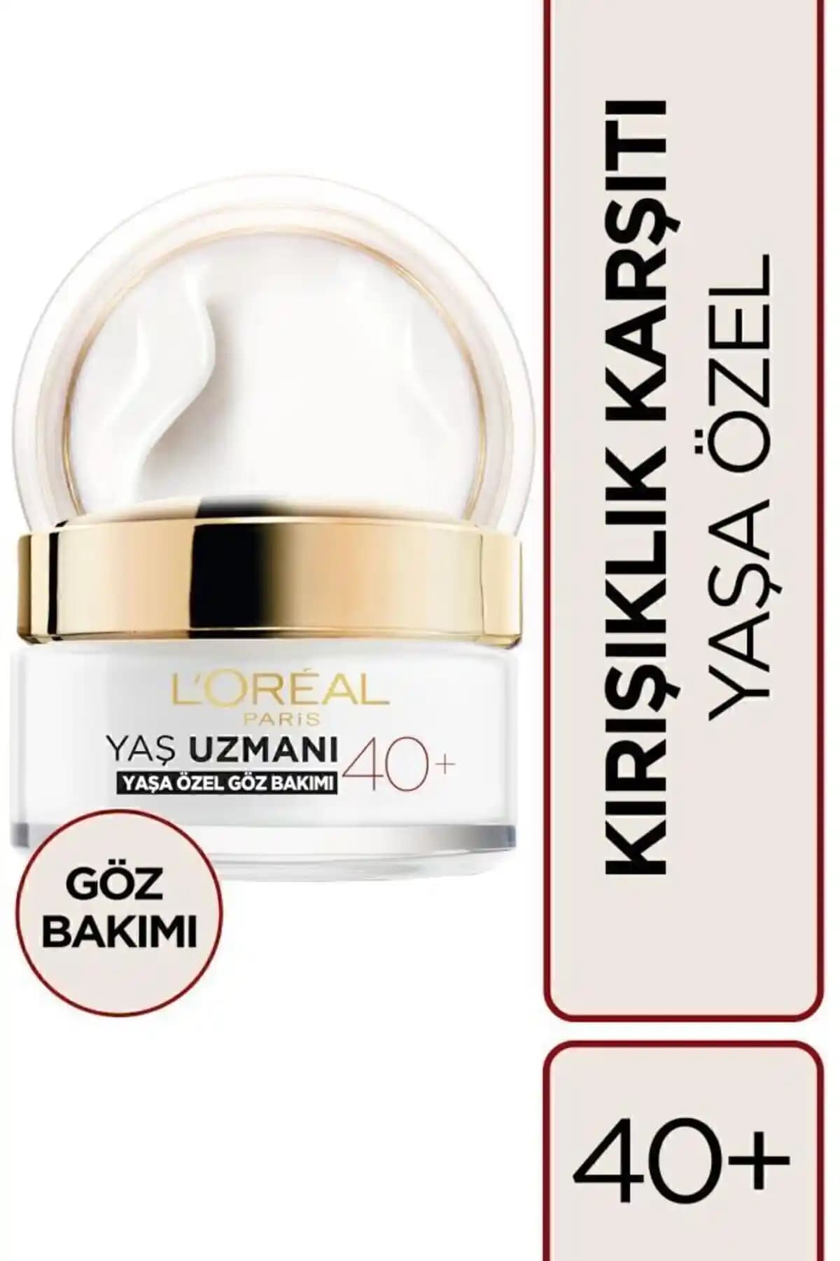 L'Oreal Paris Yaş Uzmanı 40 Kırışıklık Karşıtı Göz Kremi - Elastikiyet ve Gençlik İçin