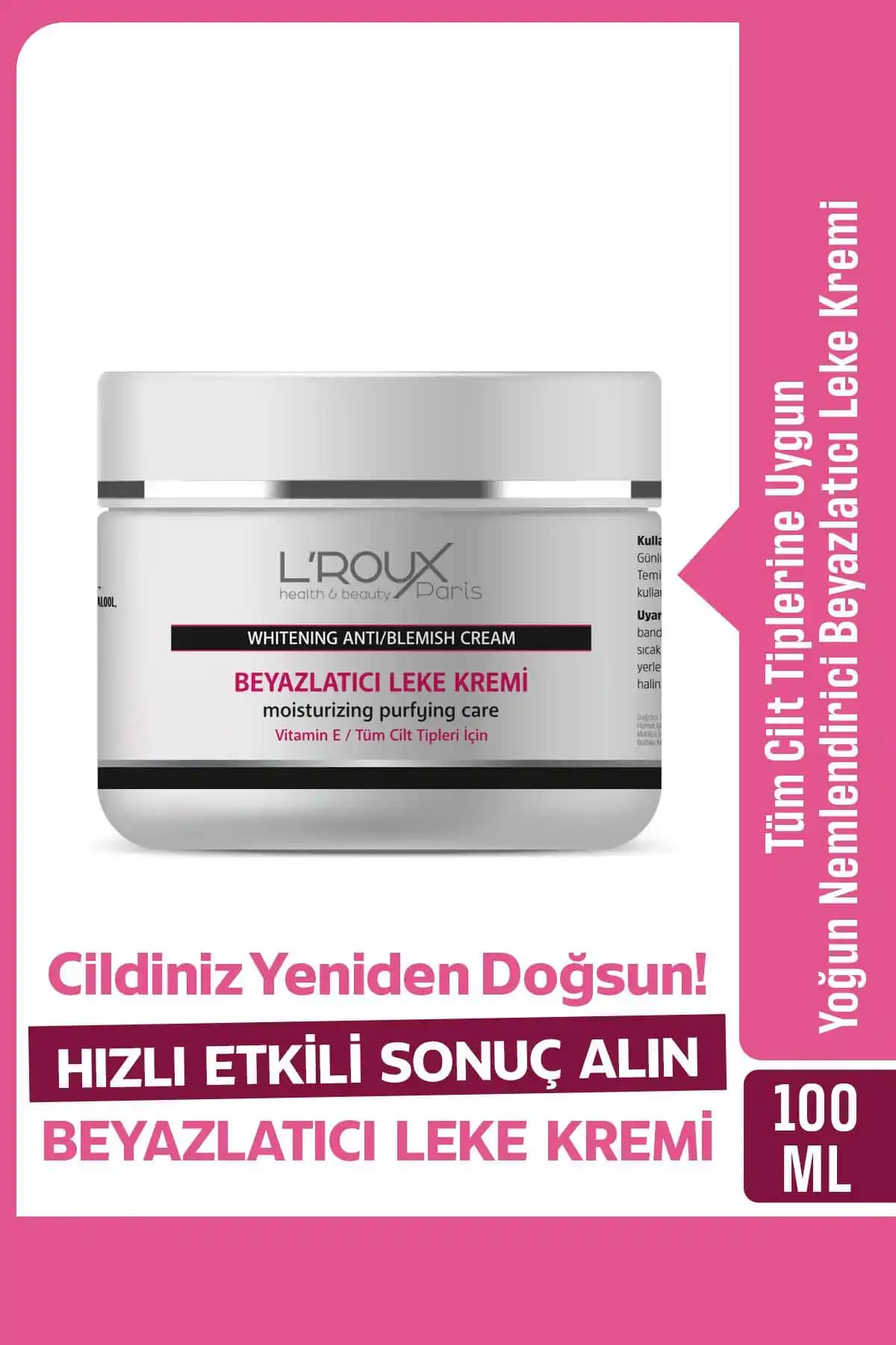 L'roux Vitamin C ve Doğal Yağlarla Zenginleştirilmiş Beyazlatıcı Leke Karşıtı Krem 100 ml
