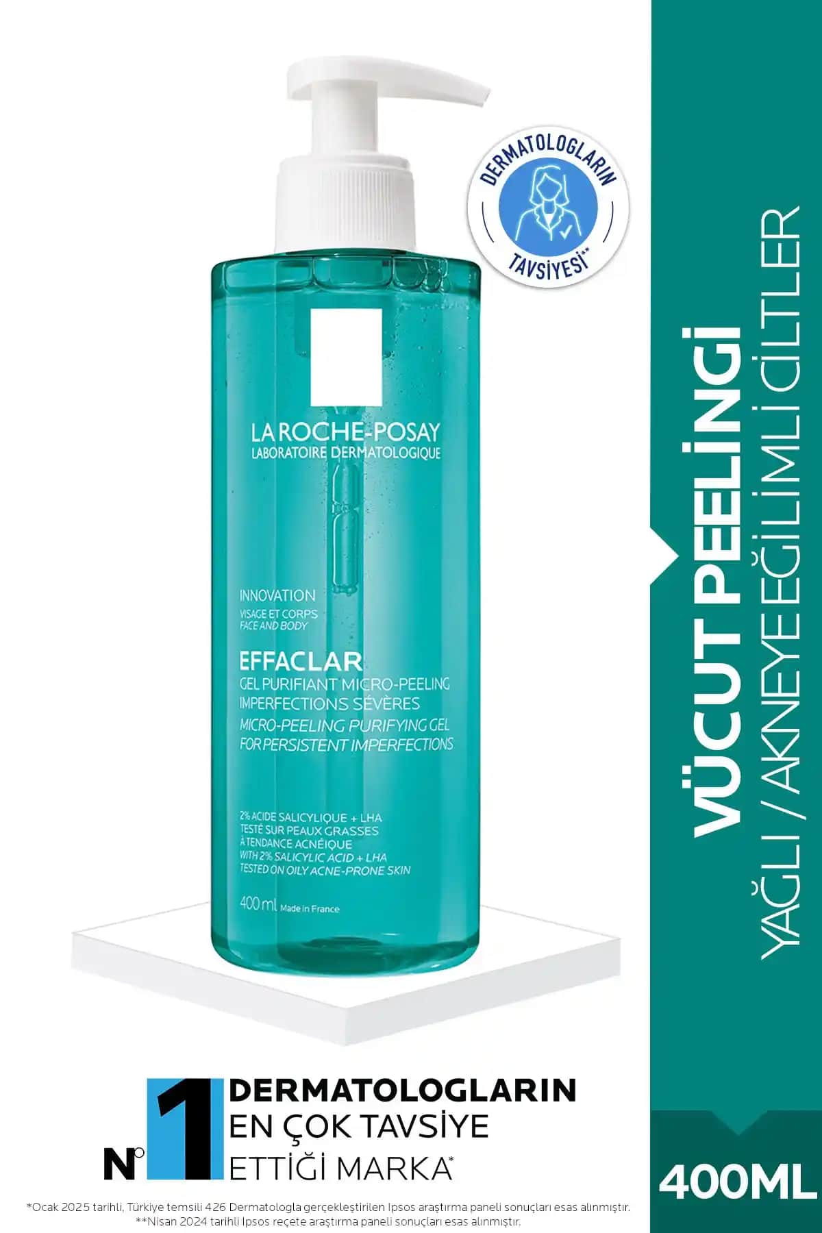 La Roche-Posay Effaclar Vücut Peelingi Akne ve Yağlı Ciltler İçin Temizlik Çözümü