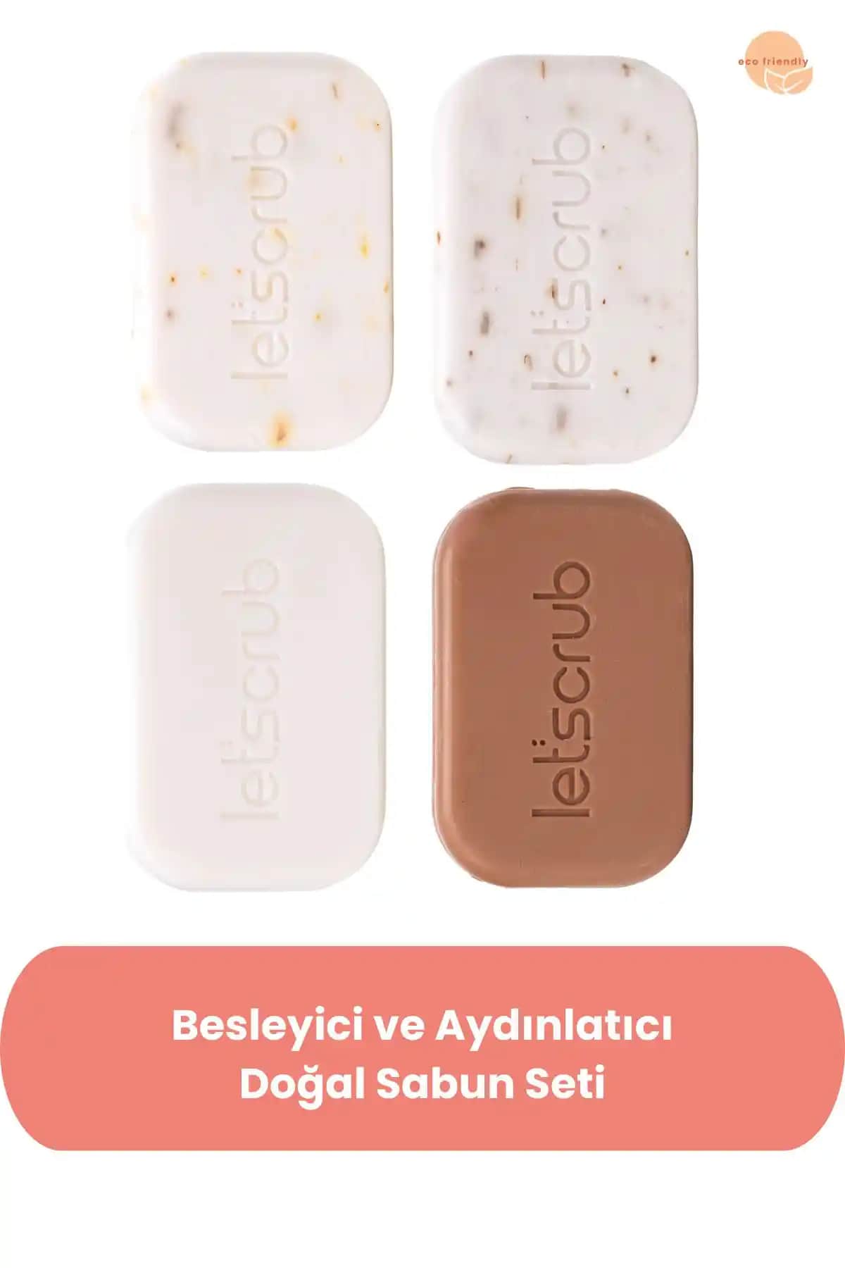 Let'scrub Doğal Zeytinyağlı 4'lü Sabun Seti ile Temizlik ve Cilt Bakımında Doğallık