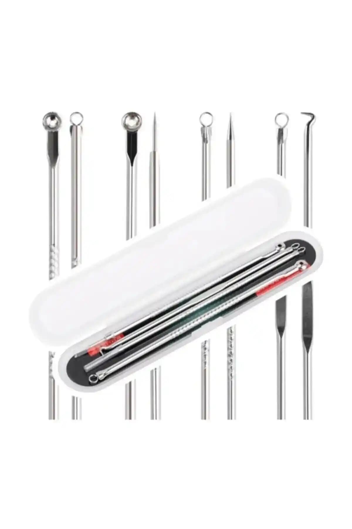 Makeuptime Profesyonel 4 Parça Paslanmaz Çelik Sivilce ve Siyah Nokta Temizleme Seti