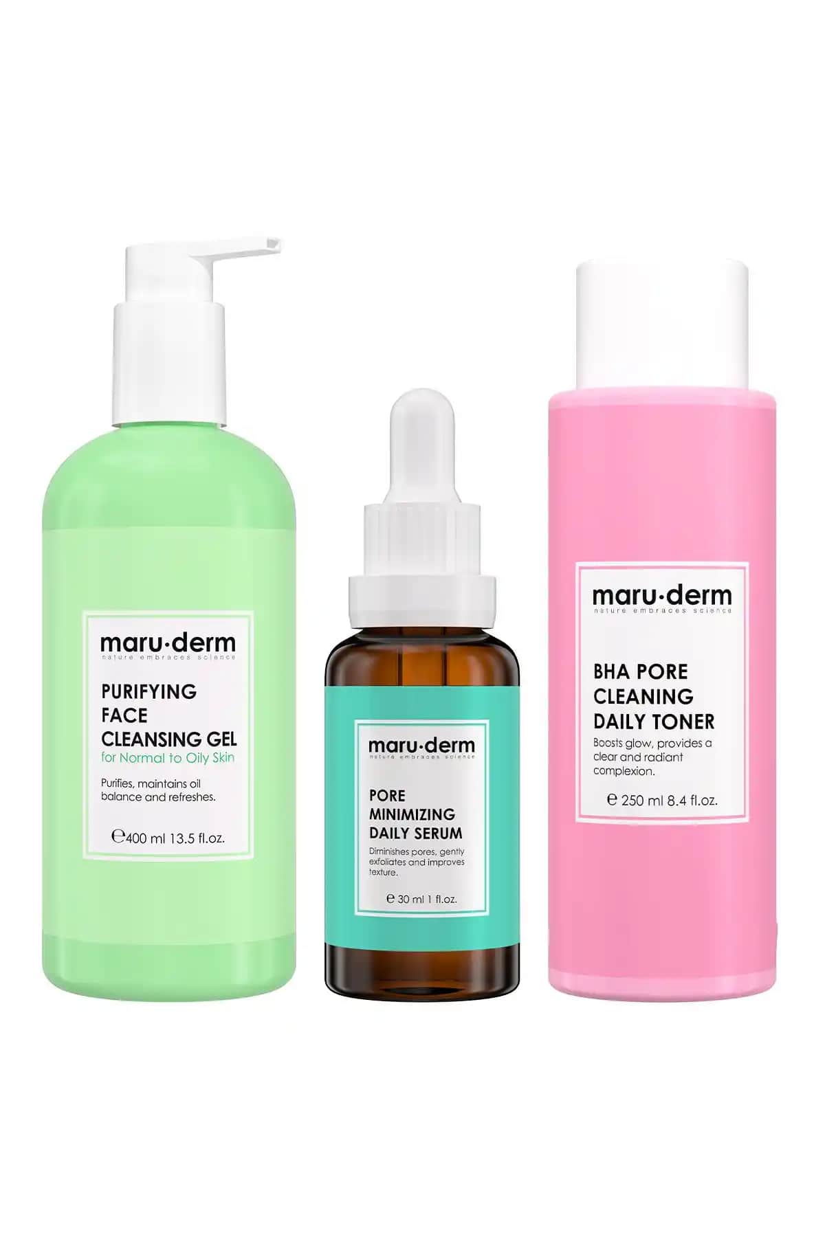 Maru.Derm 3'lü Cilt Bakım Seti İncelemesi: Gözenek Sıkılaştırıcı ve Parlaklık Artırıcı Özellikler