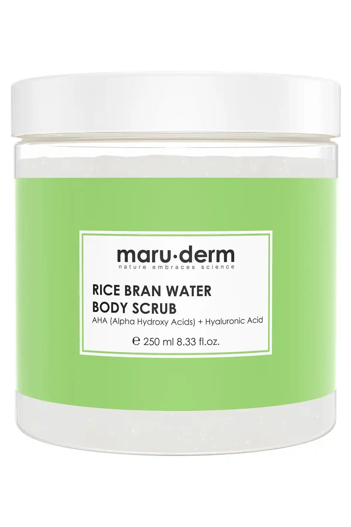Maru.Derm Body Scrub Pirinç Suyu ile Derinlemesine Temizlik ve Nemlendirme Özellikleri