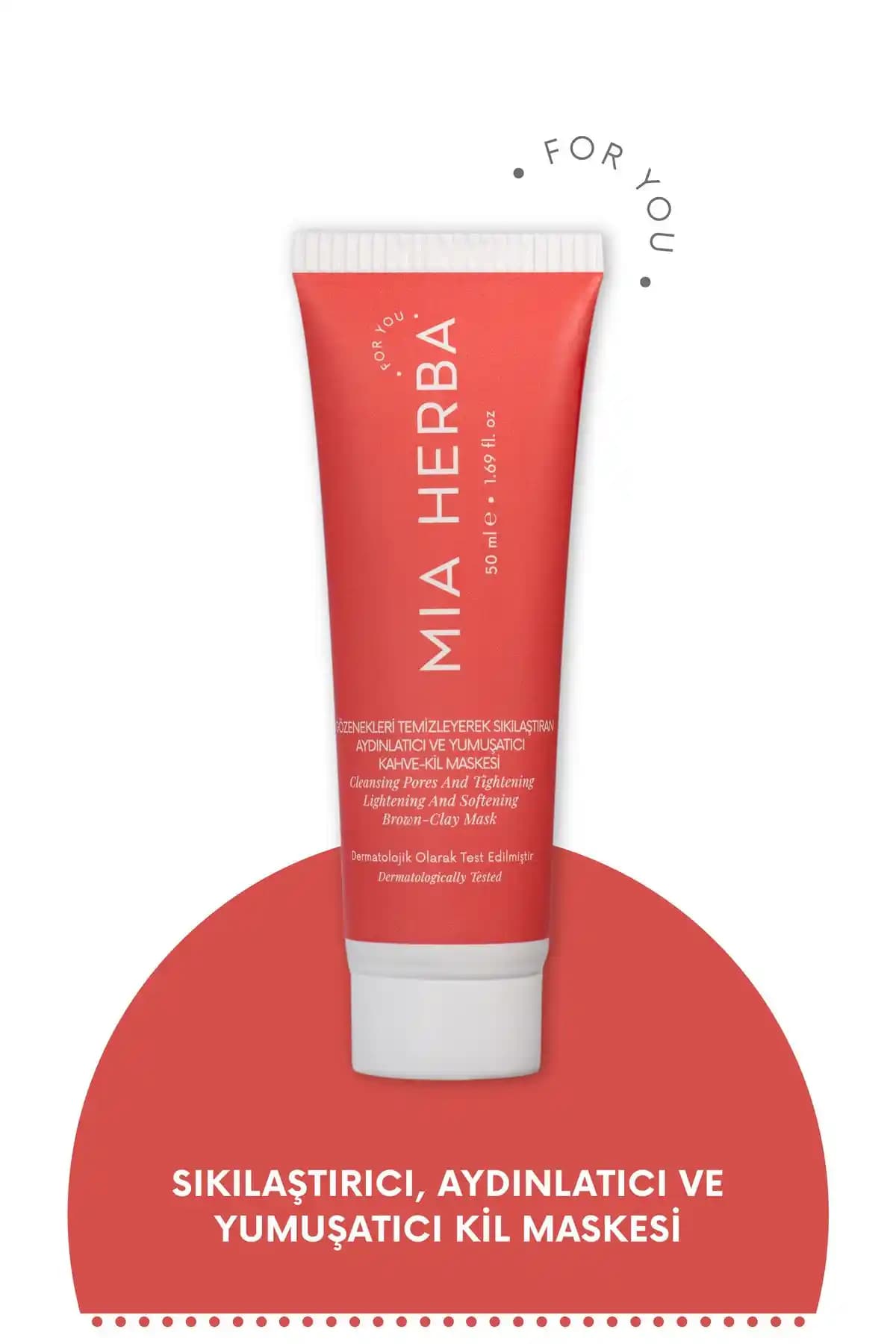 Mia Herba Kahve ve Kil Maskesi ile Gözenekleri Sıkılaştırıcı Doğal Cilt Temizleme Çözümü