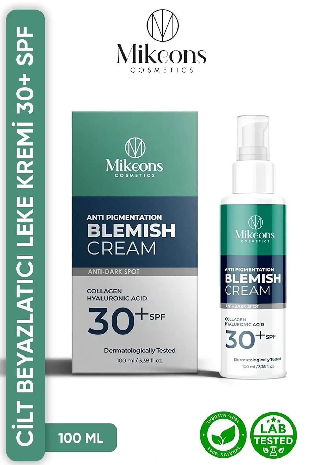 MikEonsCosmetics Cilt Beyazlatıcı Leke Kremi SPF 30 ile Parlak ve Eşit Tonlu Cilt İçin Günlük Bakım