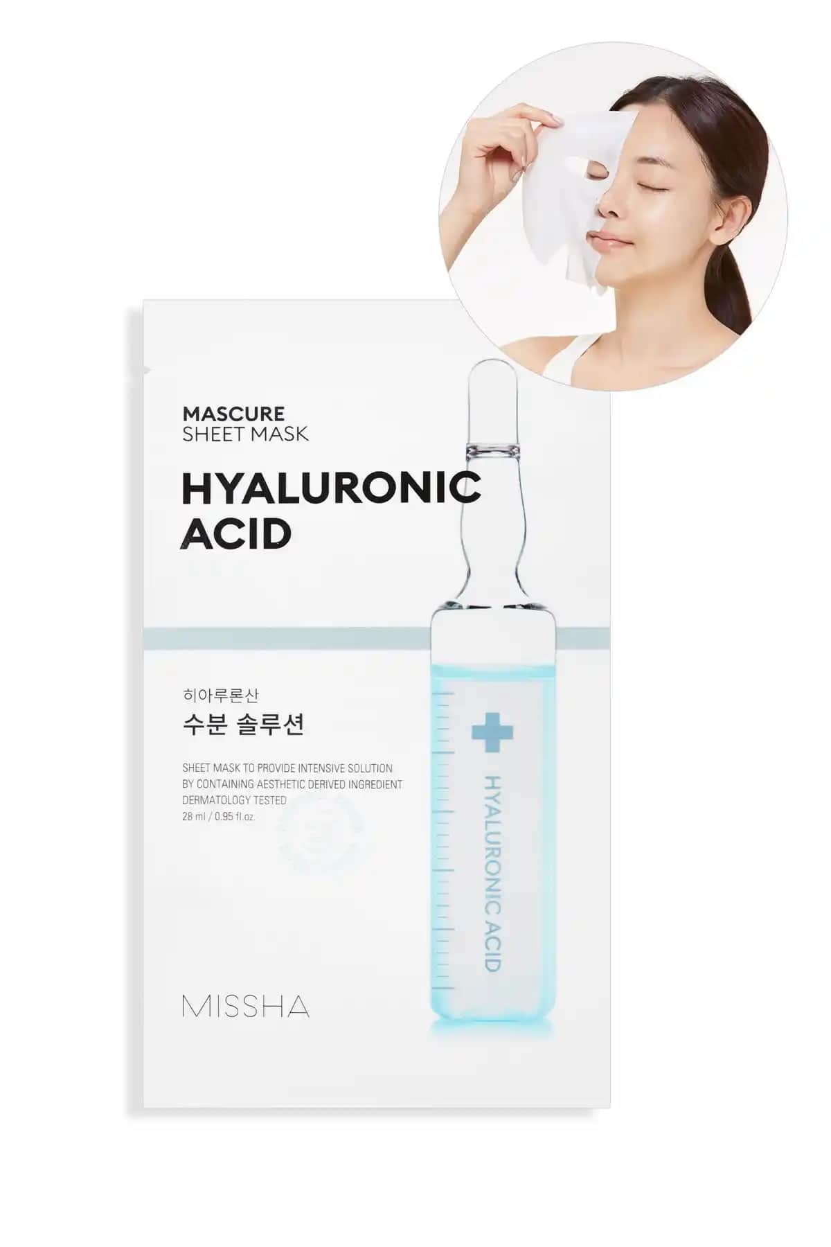 Missha Hyaluronik Asit İçerikli Nemlendirici Yaprak Maske Cilt Nemlendirme ve Yenileme