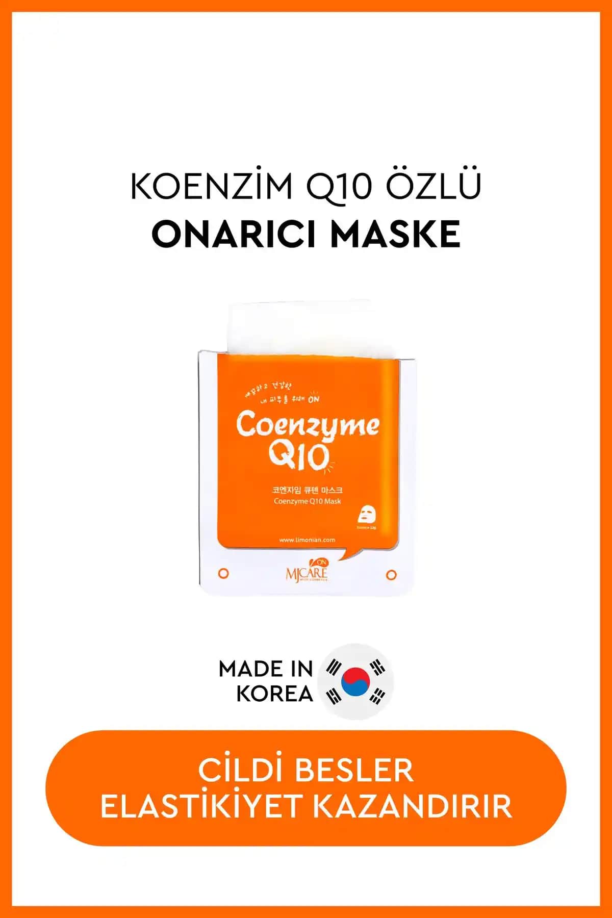 MJCARE Koenzim Q10 İçeren Yüz Maskesi: Yaşlanma Karşıtı ve Nemlendirici Bakım Ürünü