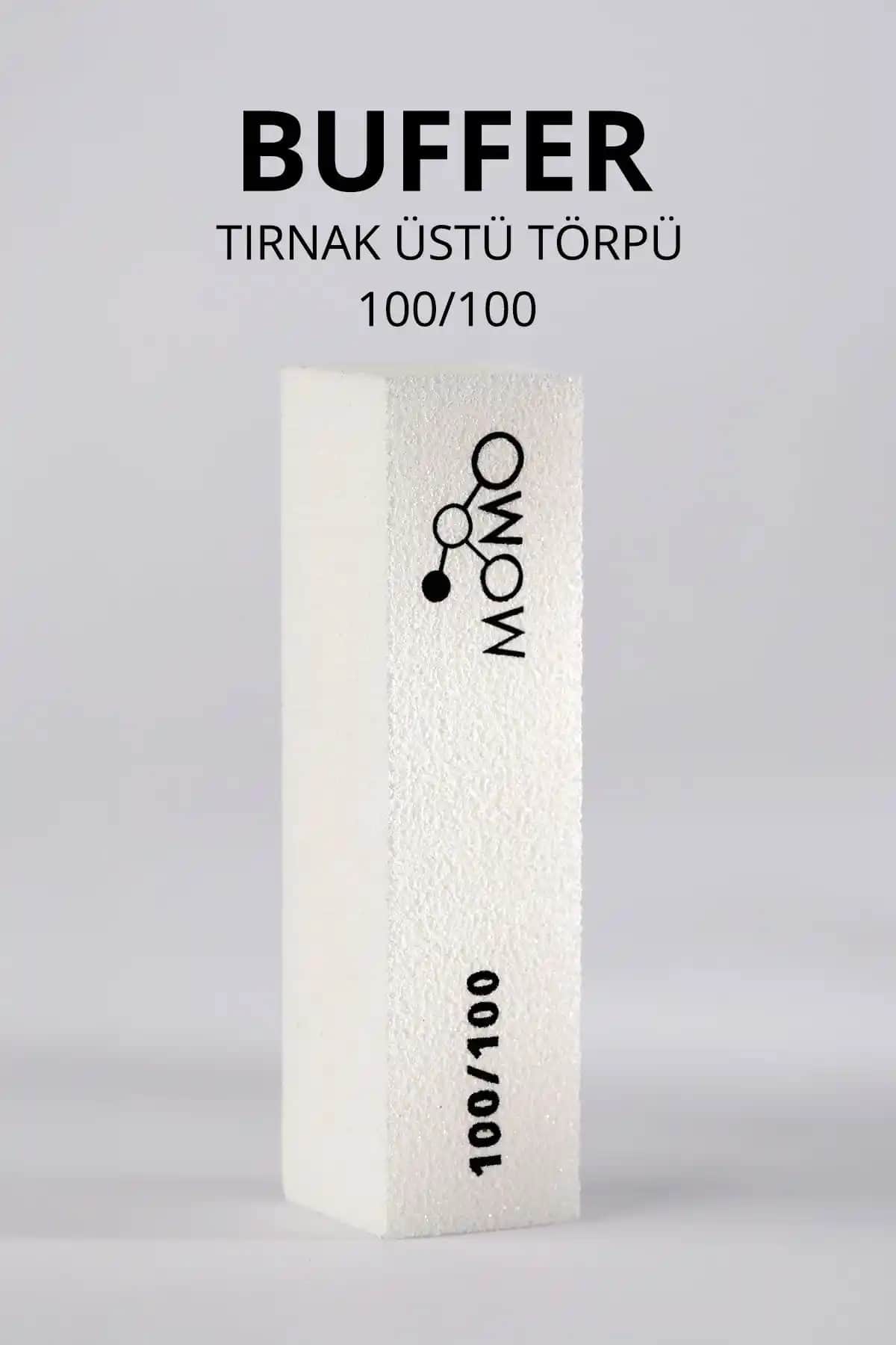 MOMO Profesyonel Tırnak Üstü Törpü Buffer 100/100 Beyaz 10 cm - Sağlıklı ve Parlak Tırnaklar İçin