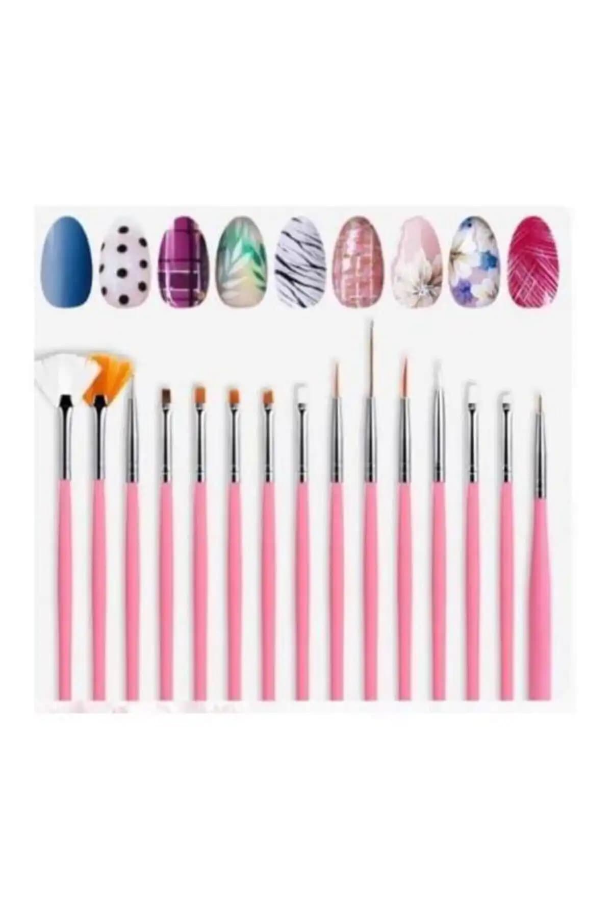 Nail Master 15li Nail Art Fırça Seti ile Profesyonel Tırnak Süsleme ve Tasarım