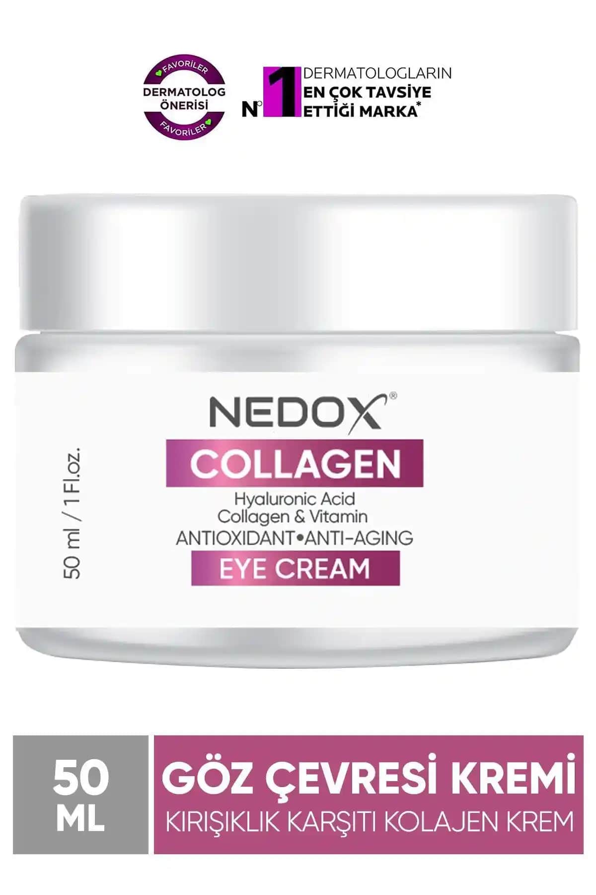 NEDOX Kırışıklık Karşıtı Kolajen Göz Çevresi Kremi: Yaşlanma ve İnce Çizgilerle Mücadele