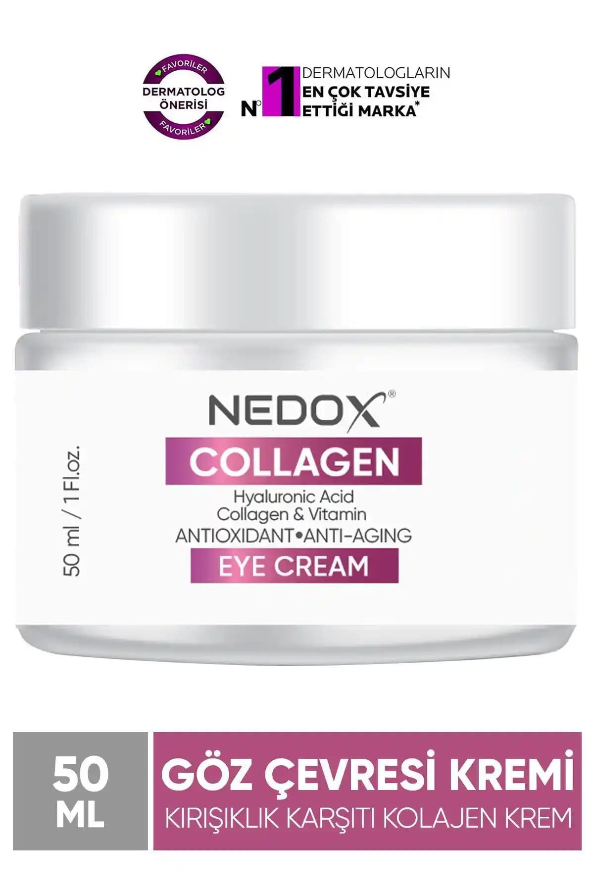 NEDOX Kırışıklık Karşıtı Kolajen Göz Çevresi Kremi: Yaşlanma ve İnce Çizgilerle Mücadele