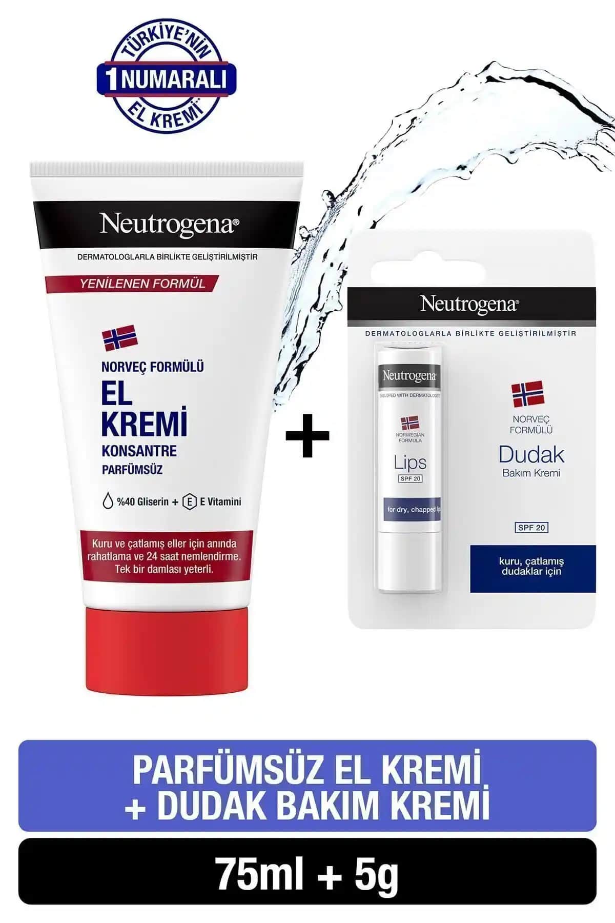Neutrogena Norveç Formülü Parfümsüz El ve Dudak Kremi Günlük Cilt Bakımı İçin Güvenilir Bir Seçenektir