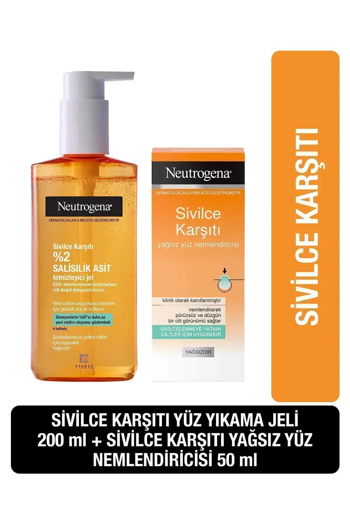 Neutrogena Sivilce Karşıtı Yağsız Temizleme Jeli ve Nemlendirici İncelemesi