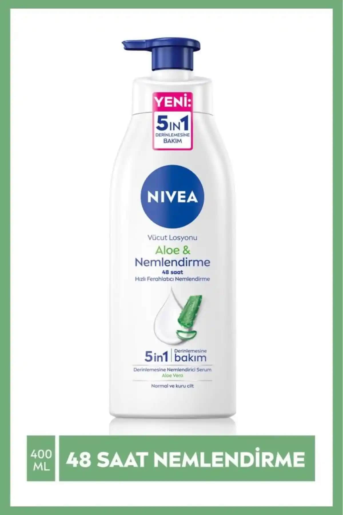 NIVEA Aloe Vera Derinlemesine Nemlendirici Serum Vücut Losyonu 400 ml — Güvenli ve Etkili Cilt Bakımı