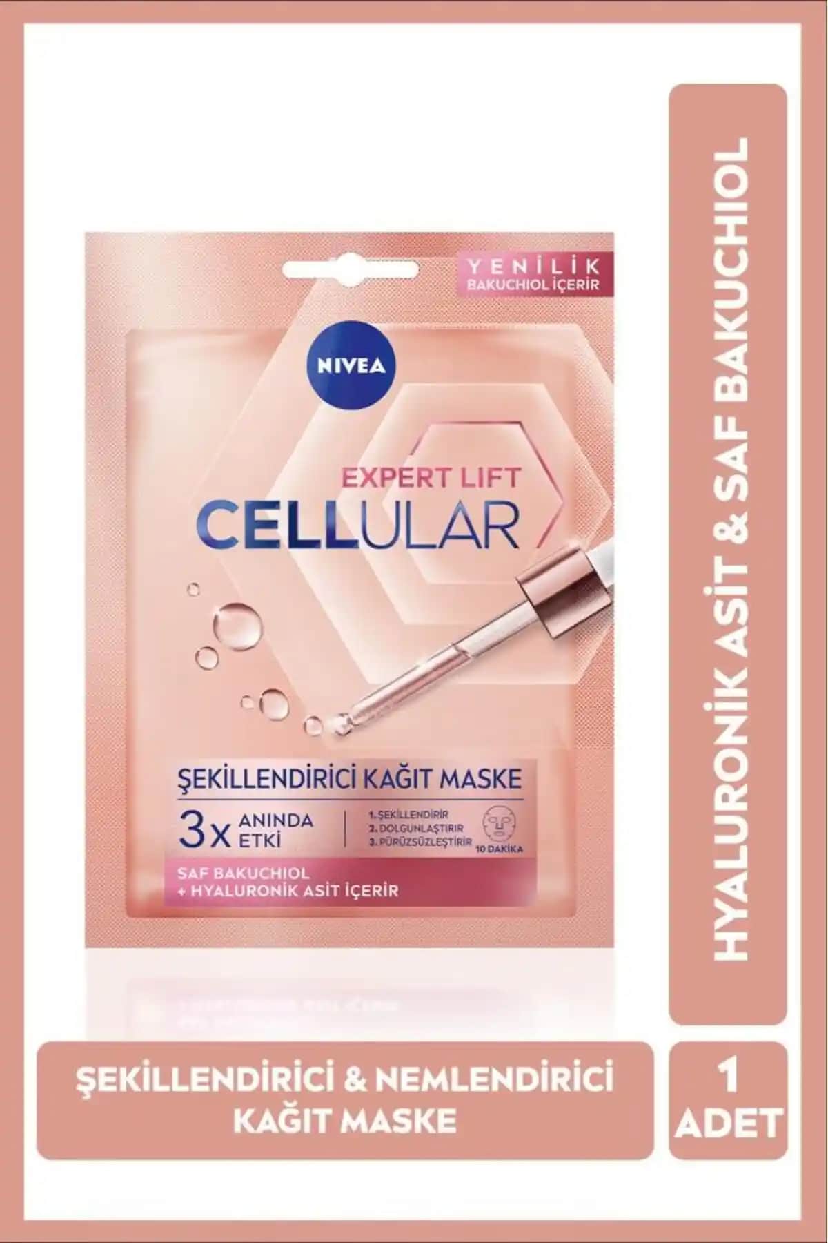 NIVEA Cellular Expert Lift Yüz Maskesi: Doğal Bakuchiol İçeriği ile Cilt Yenileme ve Sıkılaştırma
