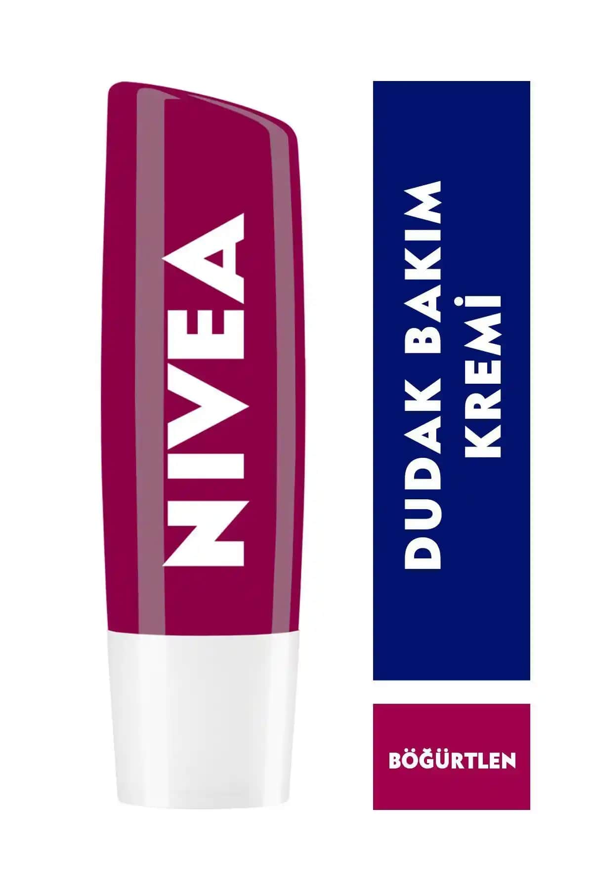 NIVEA Lip Fruity Shine Blackberry Dudak Bakım Ürünü Doğal Parlaklık ve Nem Sağlar