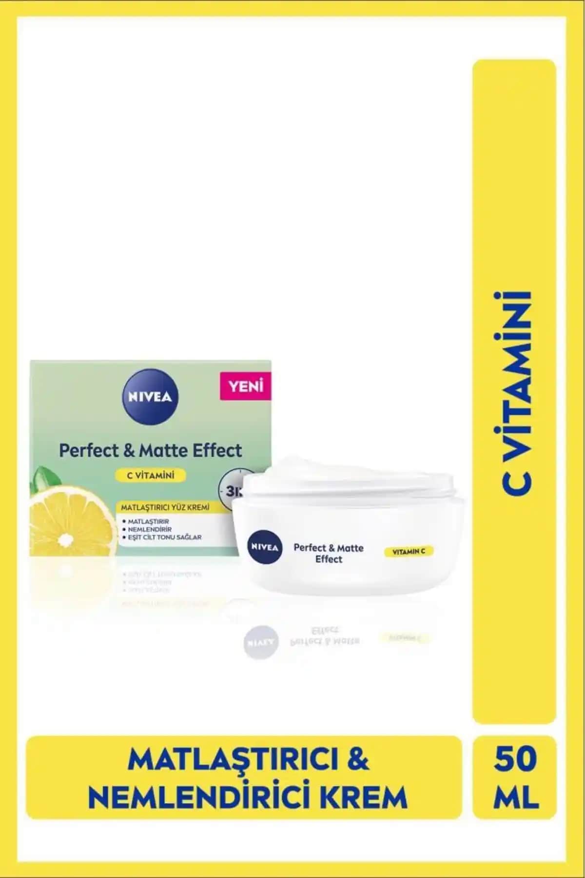 NIVEA Perfect & Matte Günlük Yüz Bakım Kremi Yağlı ve Karma Ciltler İçin Uygun